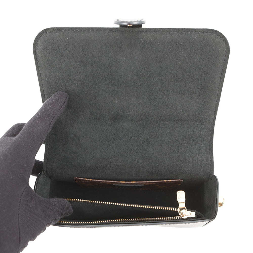 Louis Vuitton Noir Leather Shoulder Bag
