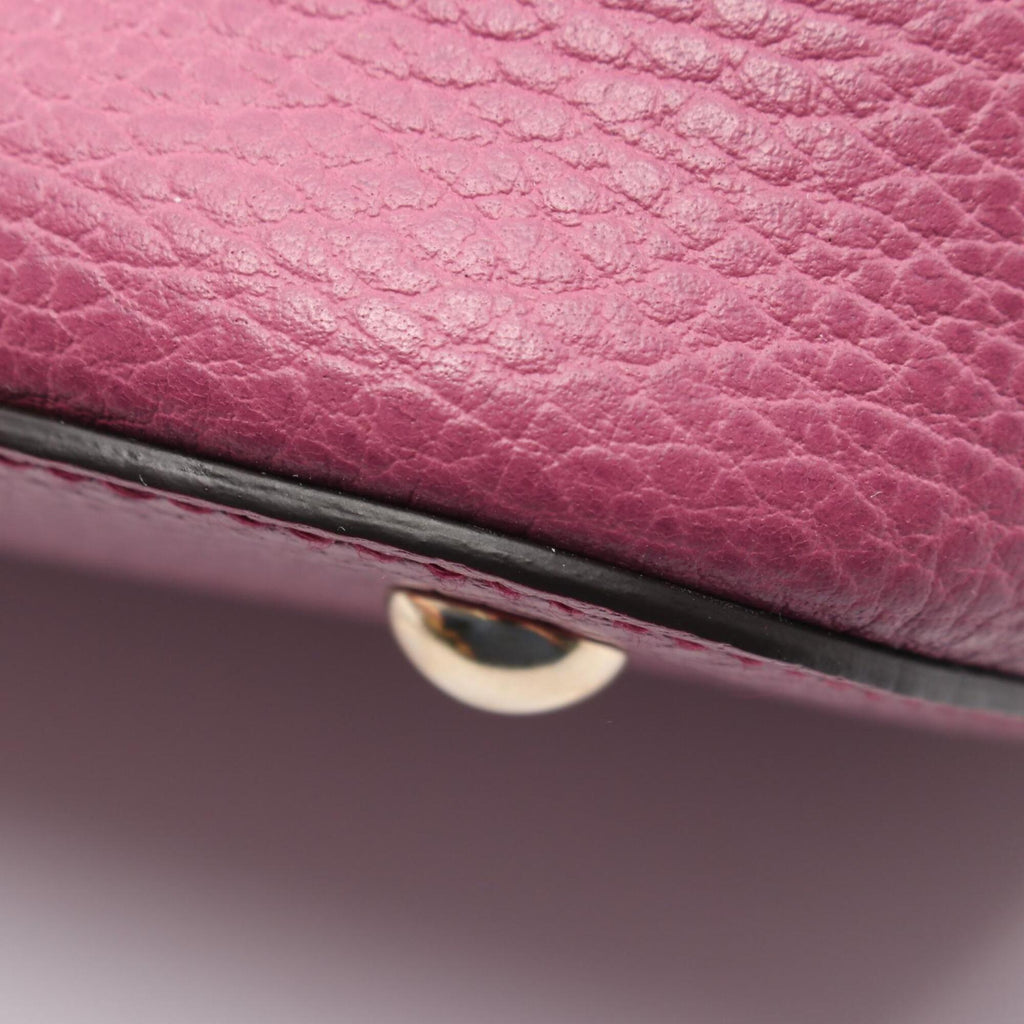 Gucci Purple Leather Handbag Tote Bag (Pre-Owned)