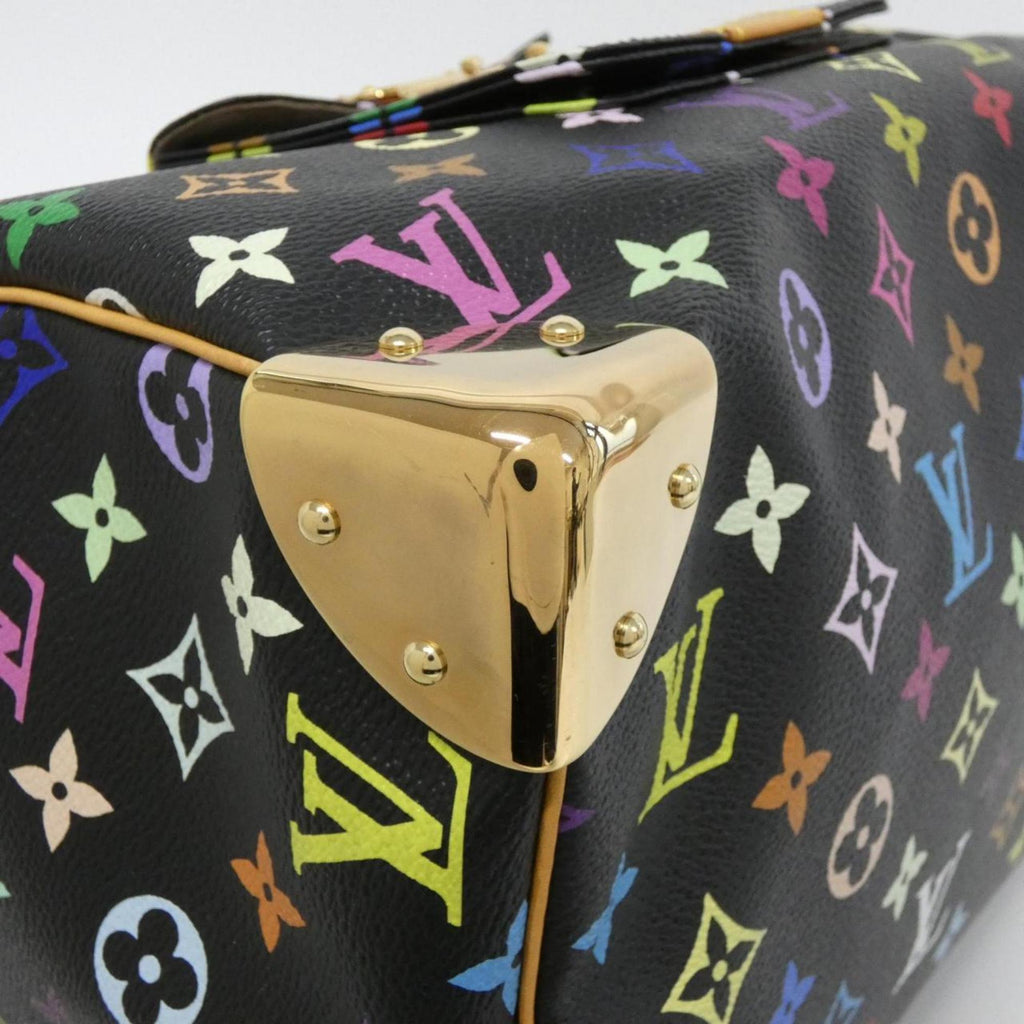 Louis Vuitton Black Coated Canvas Boston Bag