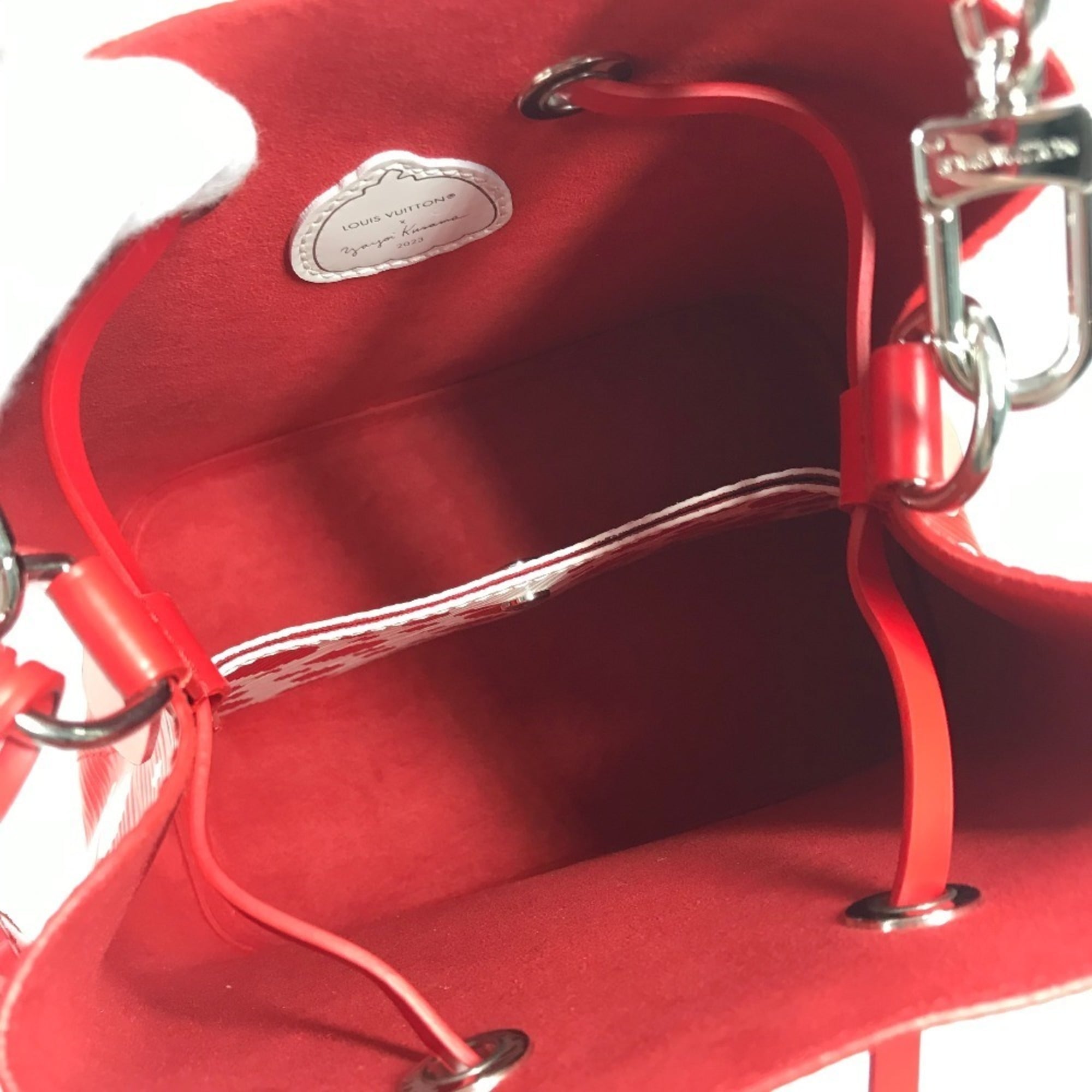 Louis Vuitton Red Color White Epi Leather Handbag Shoulder Bag