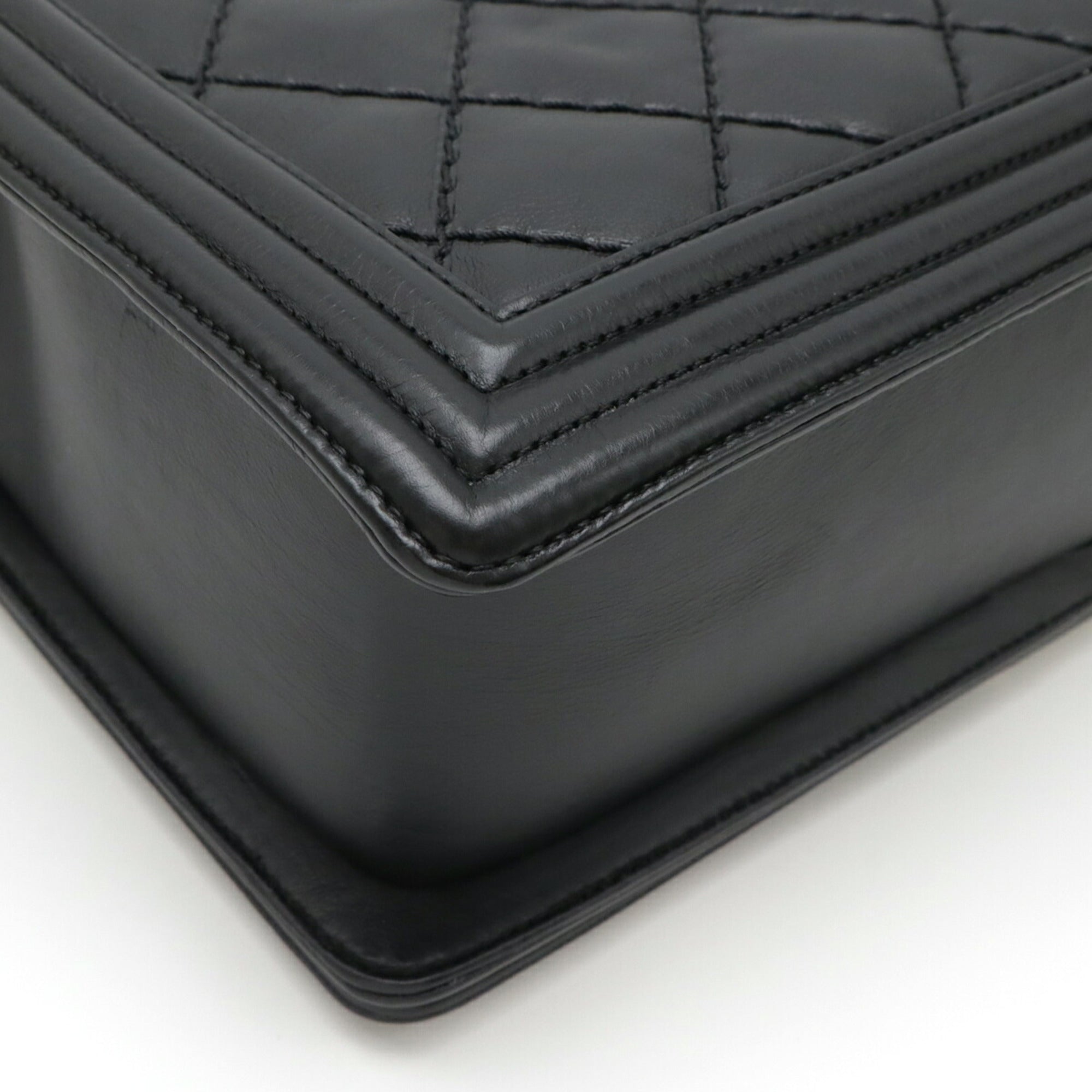 Chanel Matelasse Black Leather Shoulder Bag