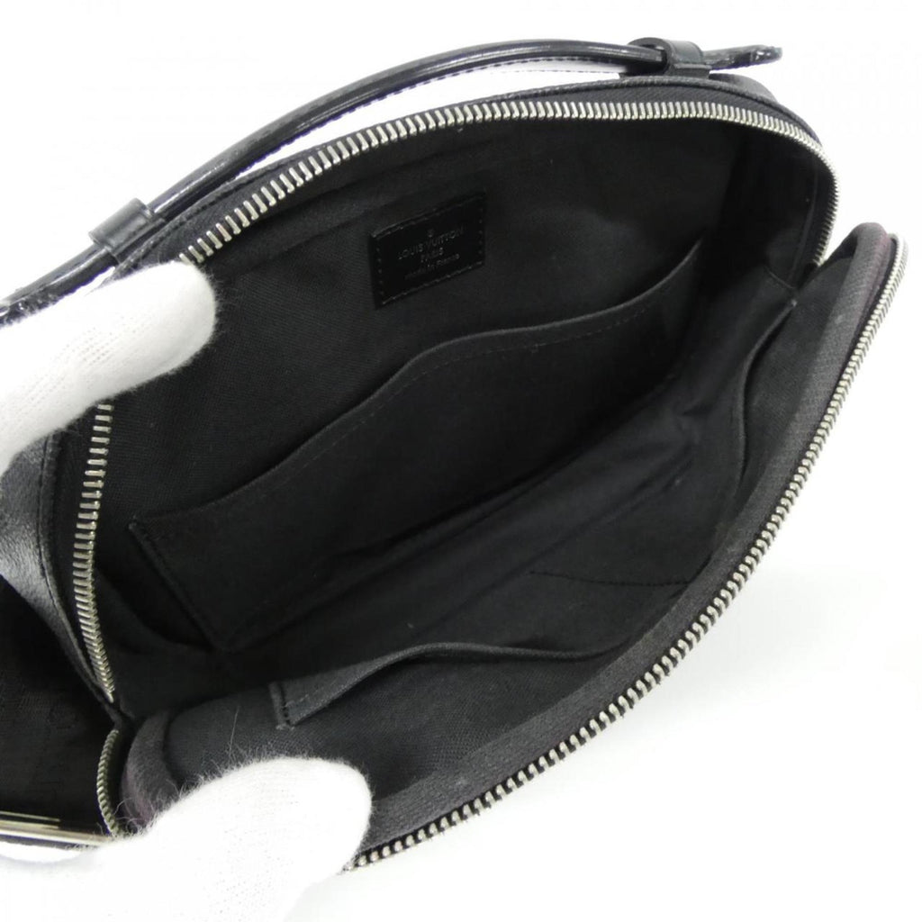 Louis Vuitton Dark Gray Graphite Coated Canvas Shoulder Bag