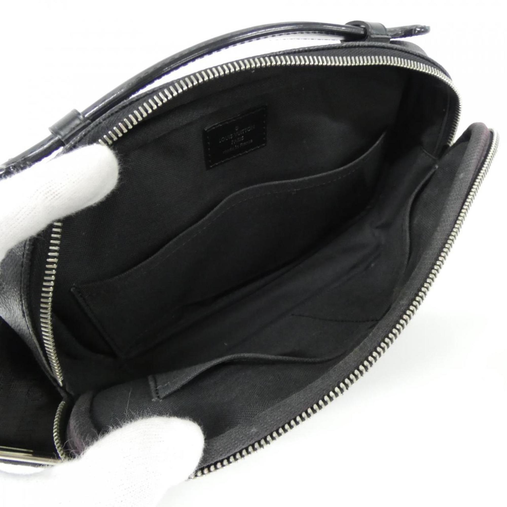 Louis Vuitton Dark Gray Graphite Coated Canvas Shoulder Bag