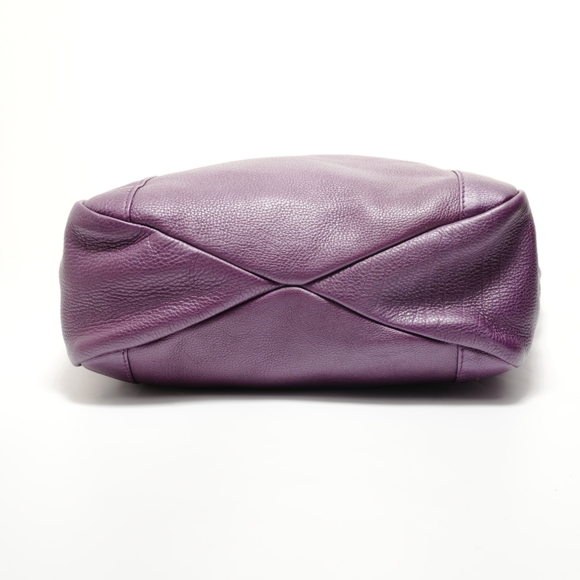 Gucci Purple Leather Tote Bag (Pre-Owned)