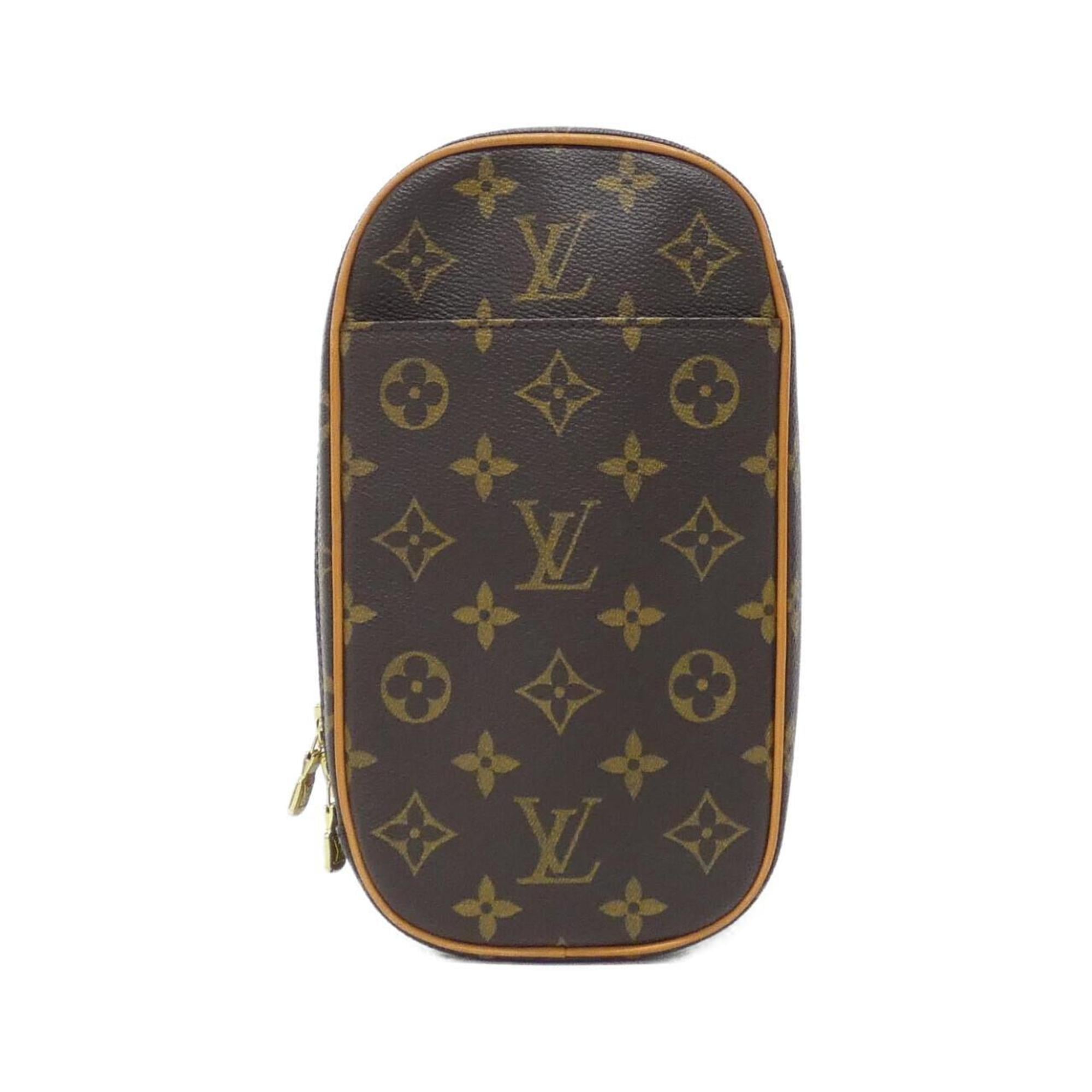 Louis Vuitton Marron Coated Canvas Pochette Shoulder Bag