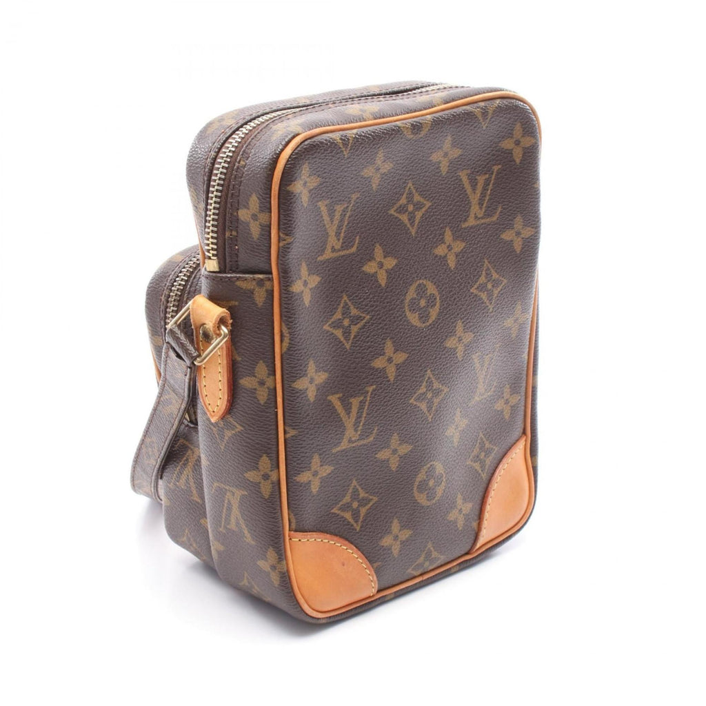 Louis Vuitton Monogram Brown Coated Canvas Leather Shoulder Bag
