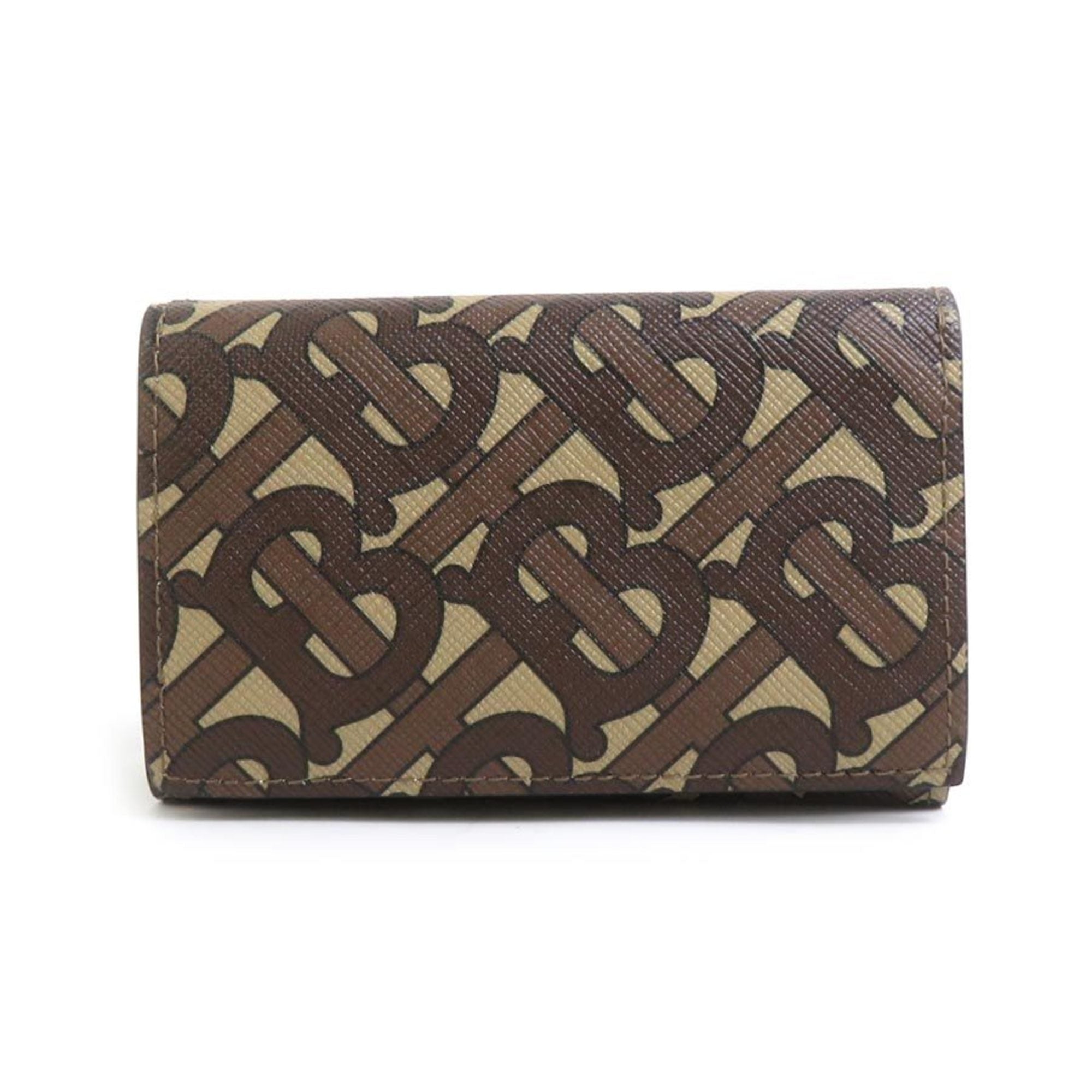 Burberry Brown Coated Canvas Wallet (Tri-Fold)