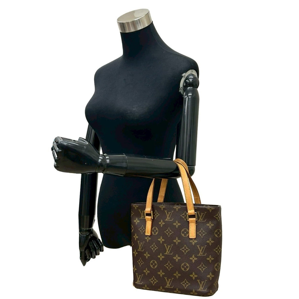 Louis Vuitton Brown Leather Pvc Handbag Tote Bag