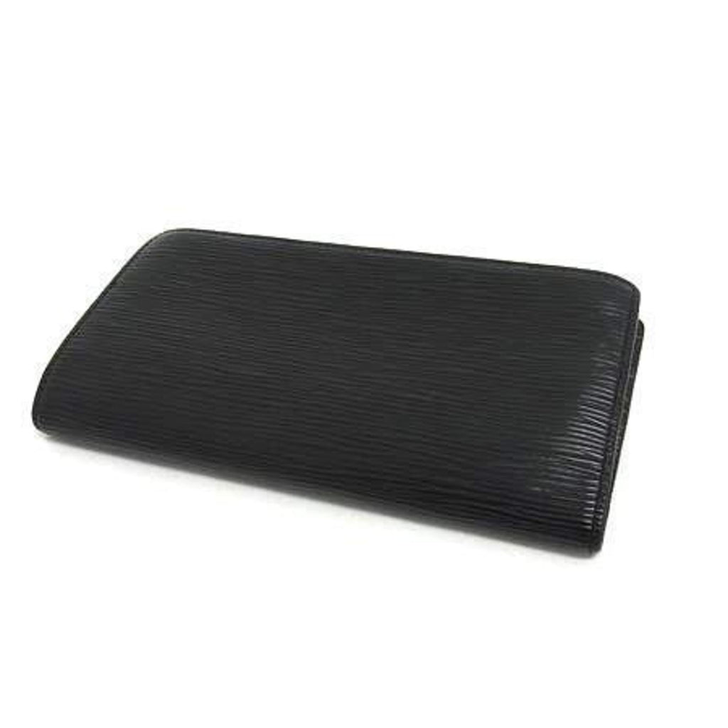 Louis Vuitton Black Leather Long Wallet