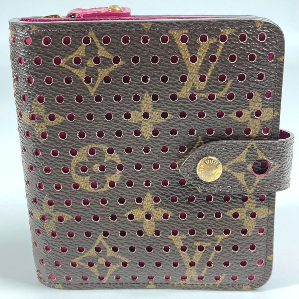 Louis Vuitton Monogram Fuchsia Pink Monogram Pink Monogram Perforated Wallet