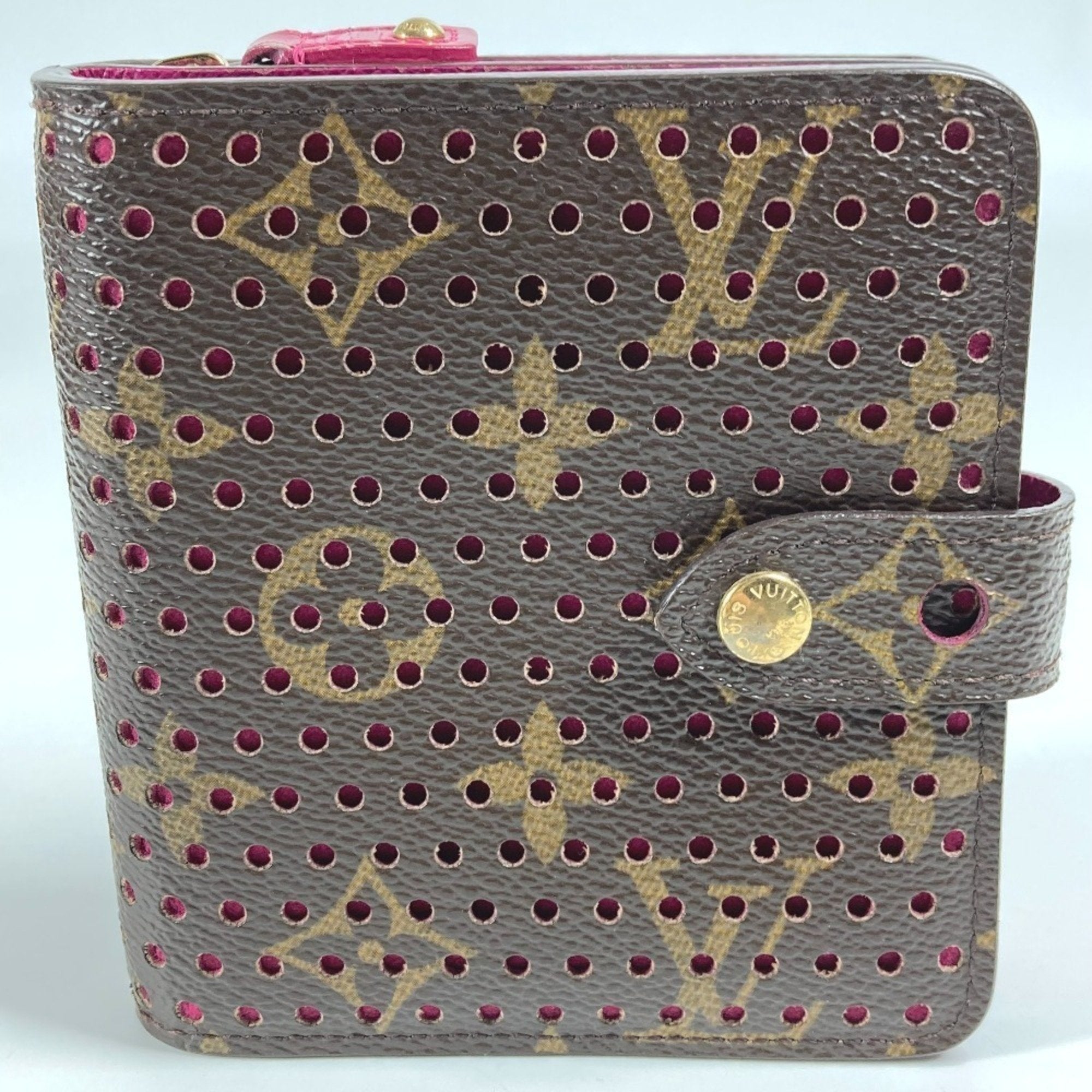 Louis Vuitton Monogram Fuchsia Pink Monogram Pink Monogram Perforated Wallet