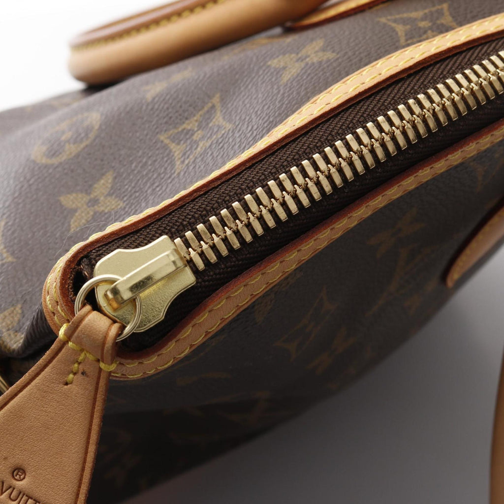 Louis Vuitton Brown Coated Canvas Leather Tote Bag