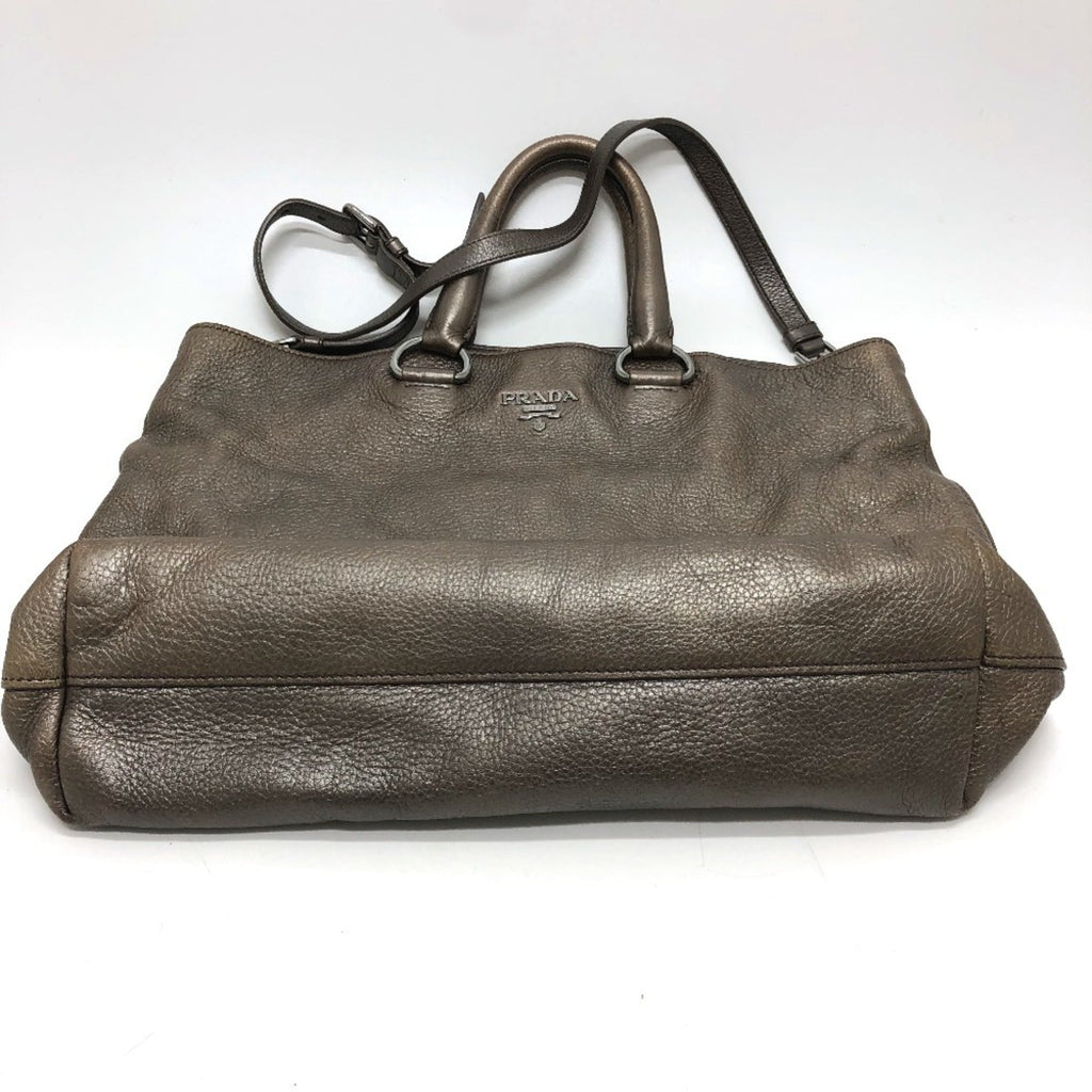 Prada Brown Leather Tote Bag