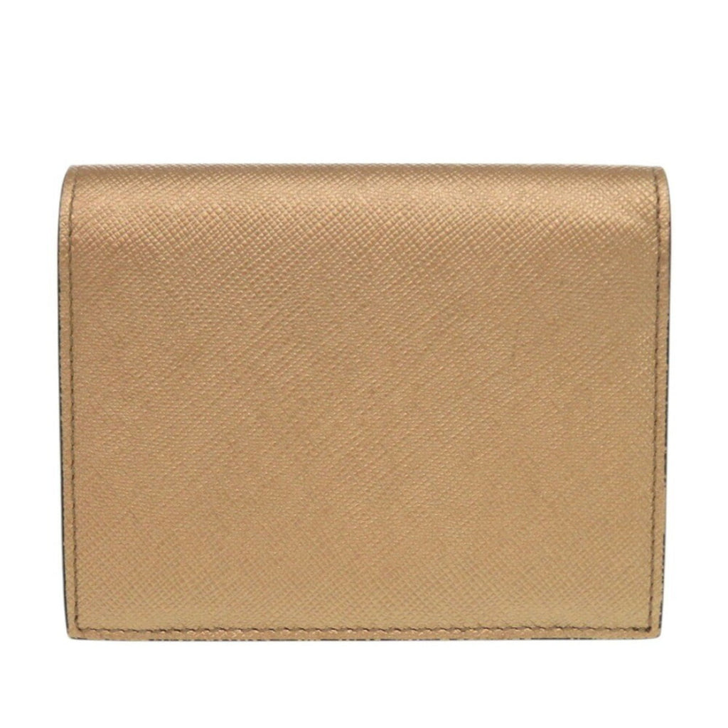 Prada Gold Saffiano Wallet (Bi-Fold)