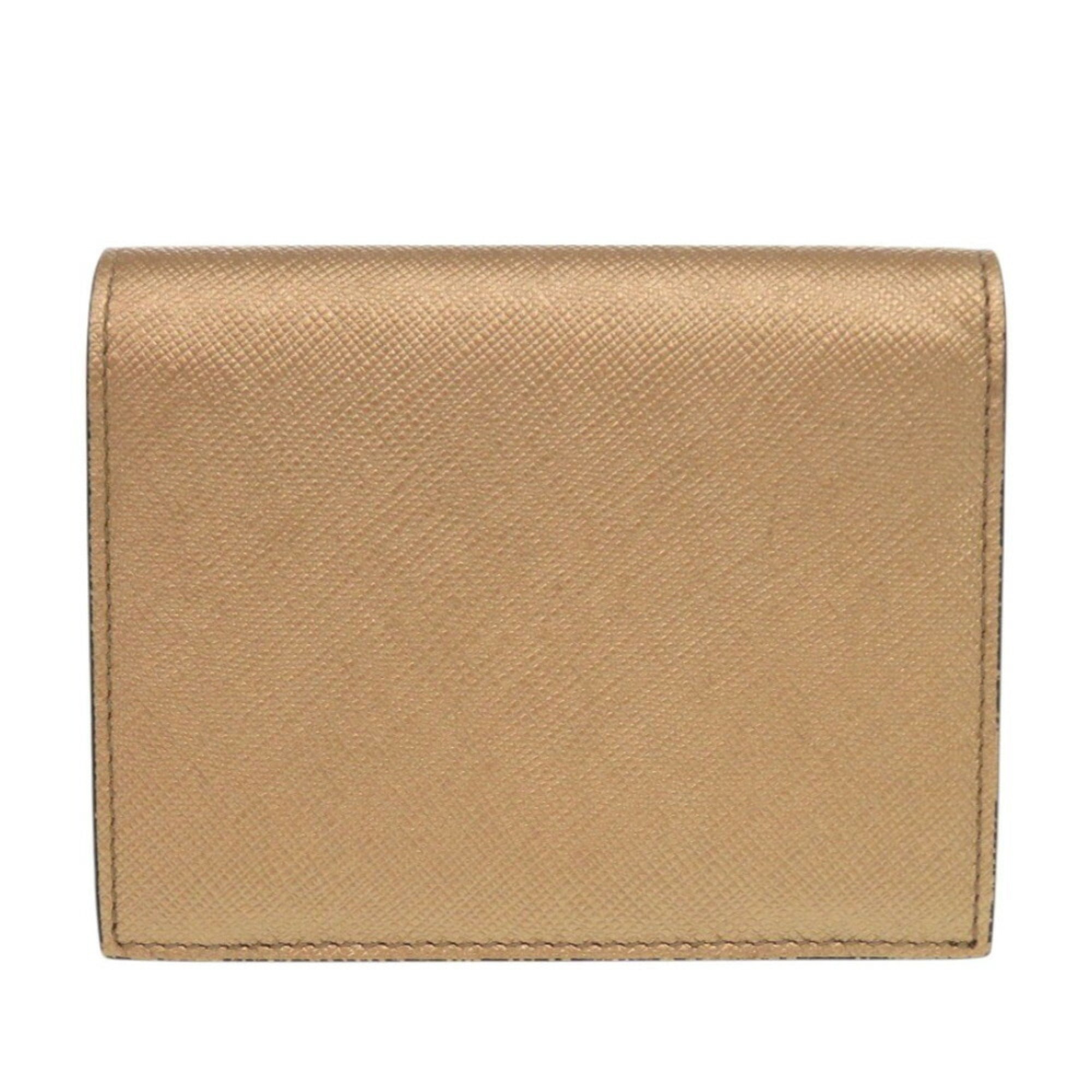 Prada Gold Saffiano Wallet (Bi-Fold)