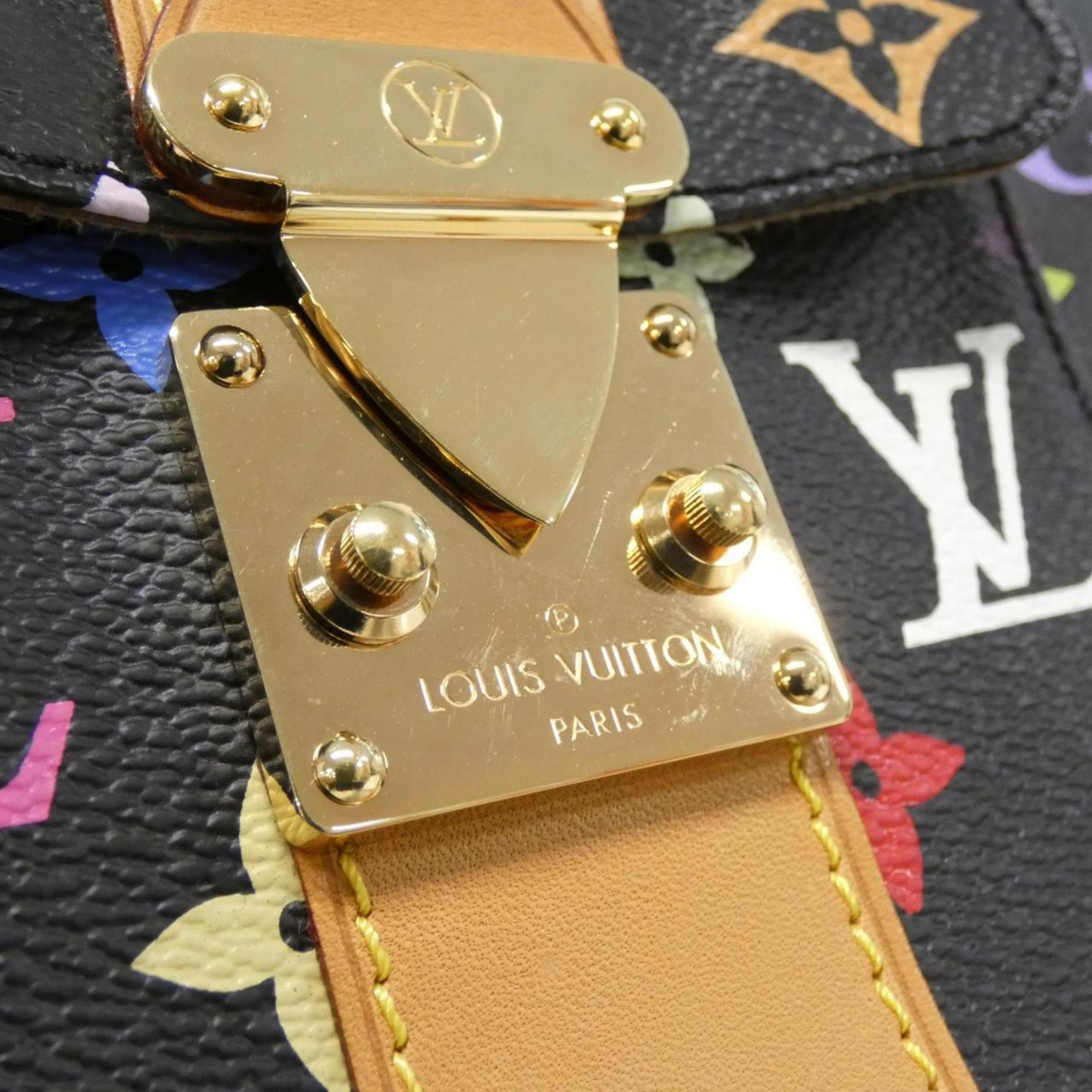 Louis Vuitton Black Coated Canvas Boston Bag
