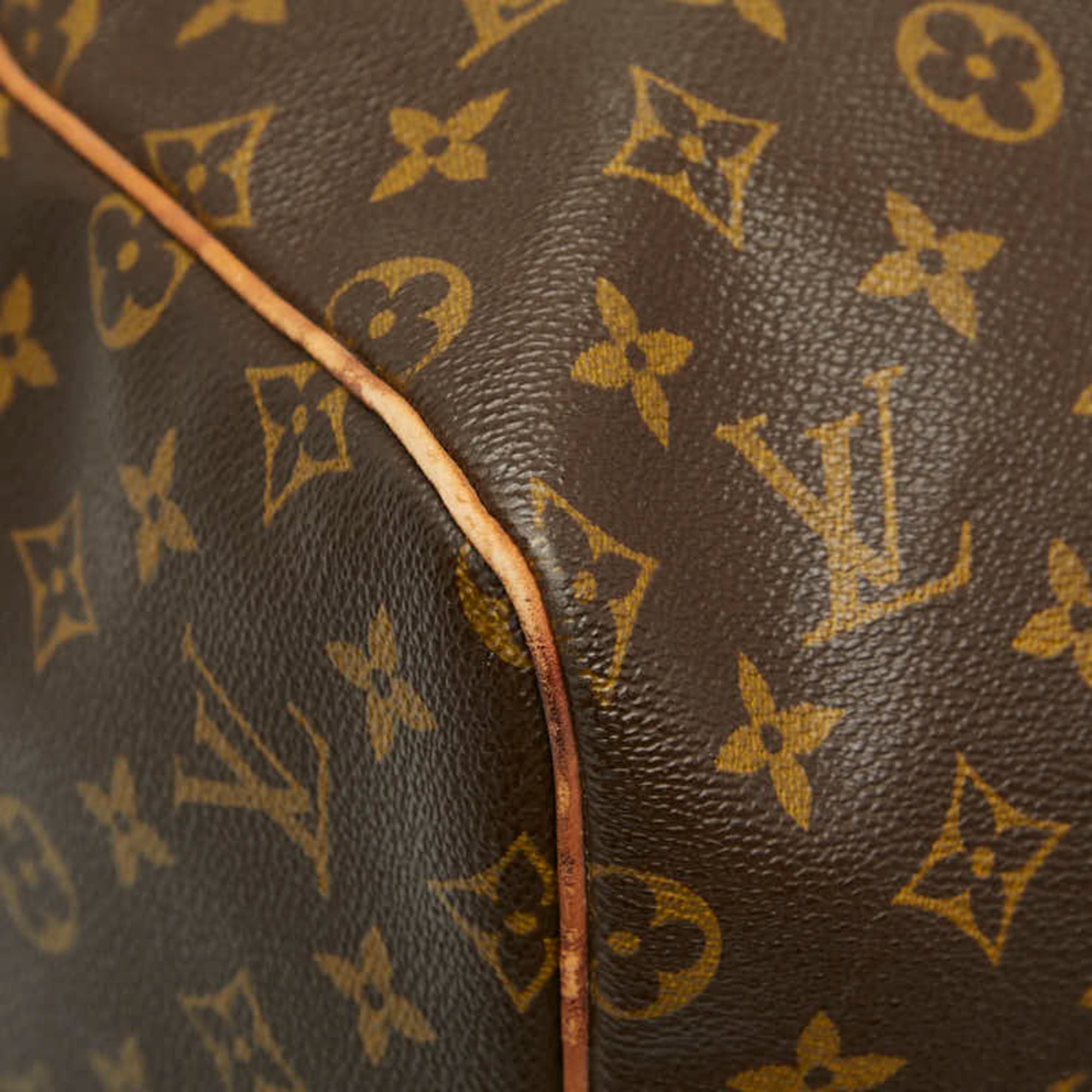 Louis Vuitton Brown Pvc Leather Boston Bag