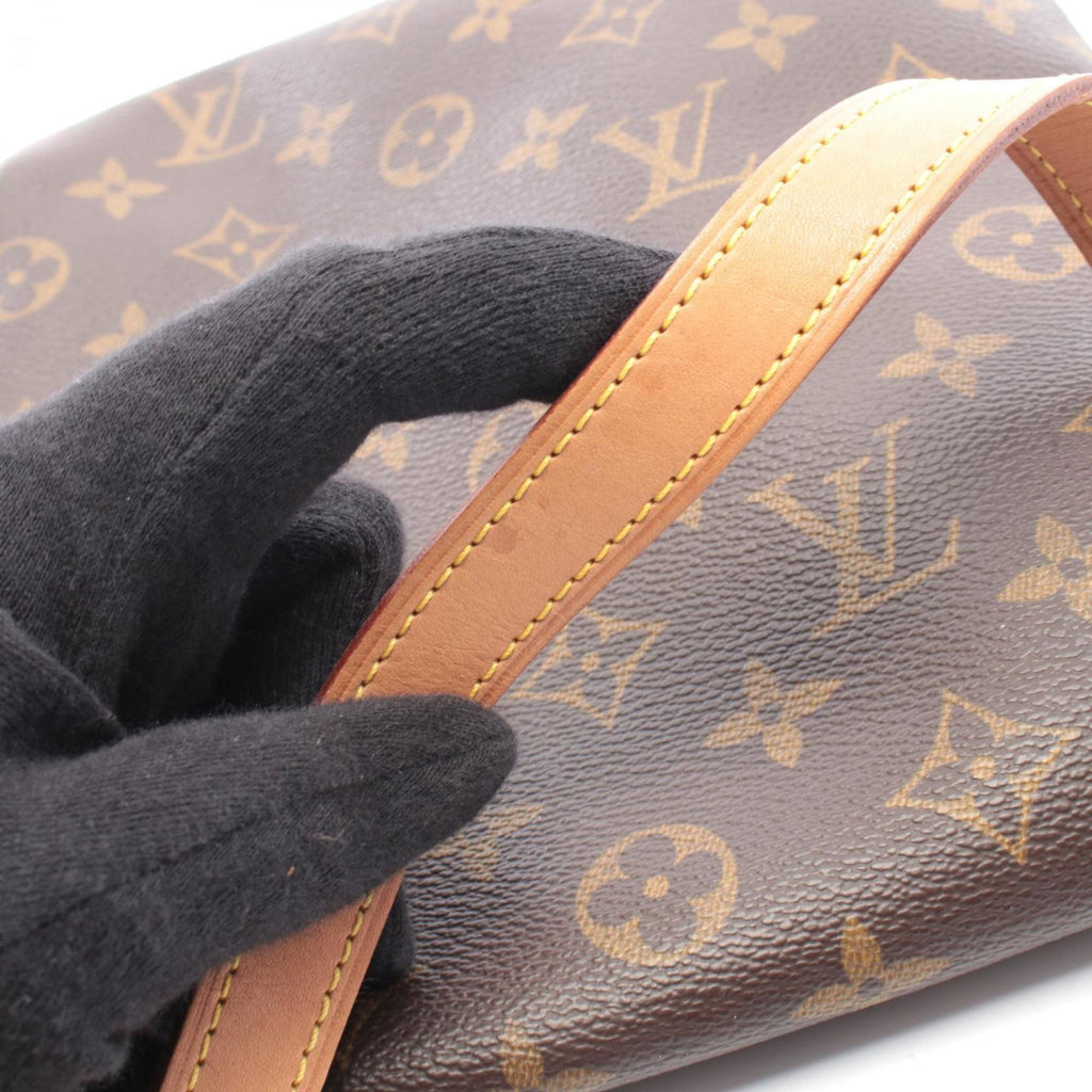 Louis Vuitton Brown Coated Canvas Leather Handbag Shoulder Bag