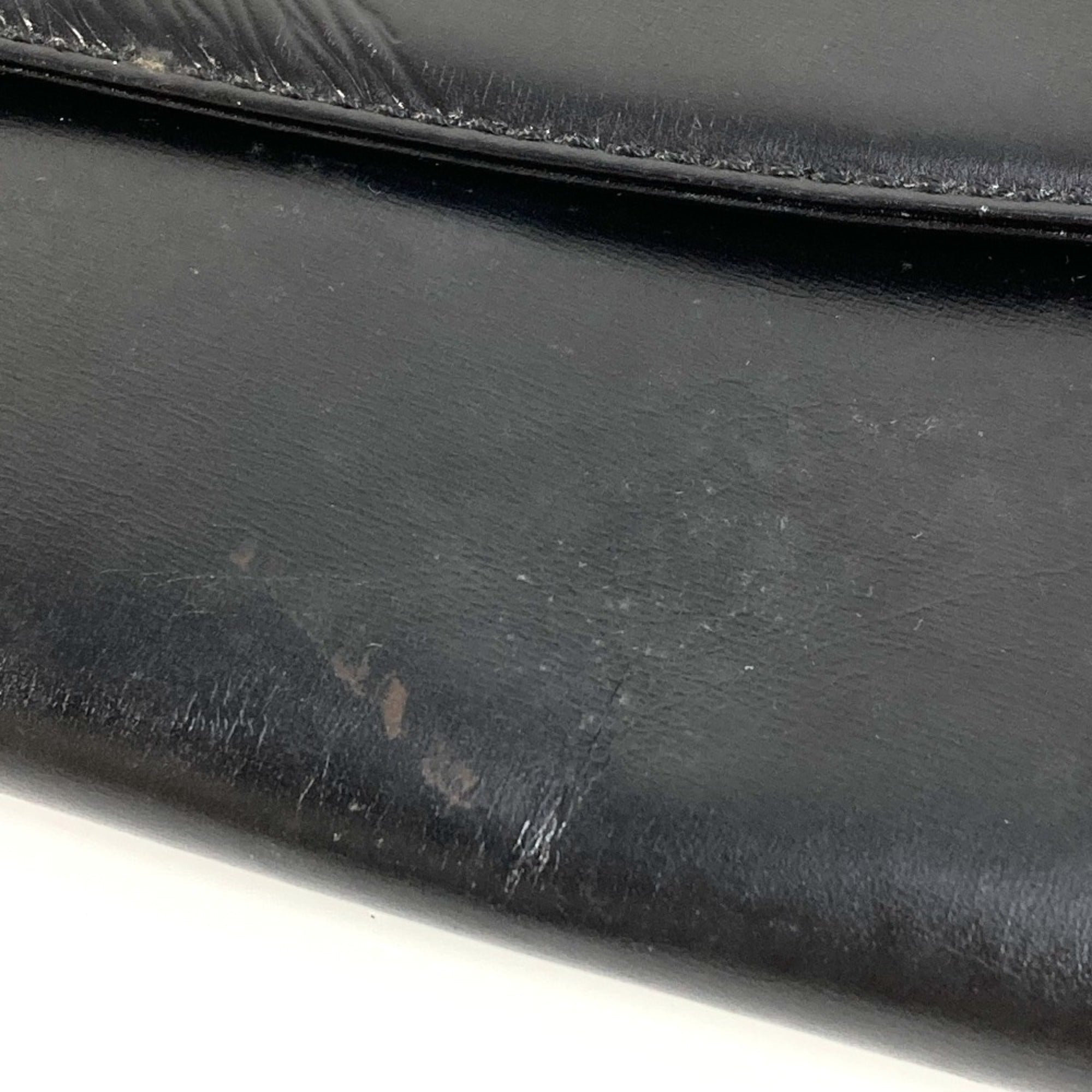 Louis Vuitton Black Leather Clutch Bag