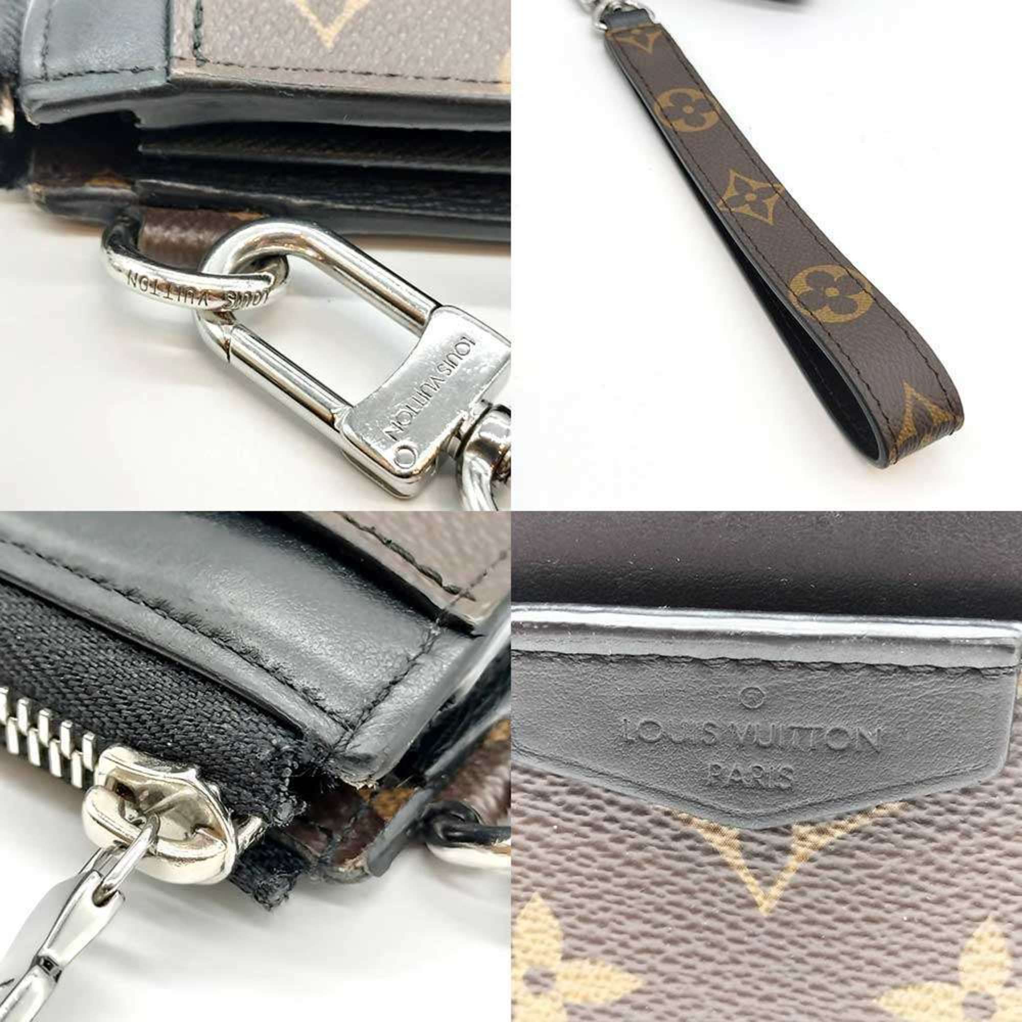 Louis Vuitton Monogram Macassar Black Brown Long Wallet