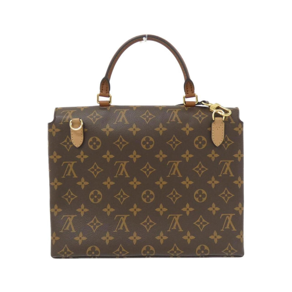 Louis Vuitton Marron Coated Canvas Leather Handbag