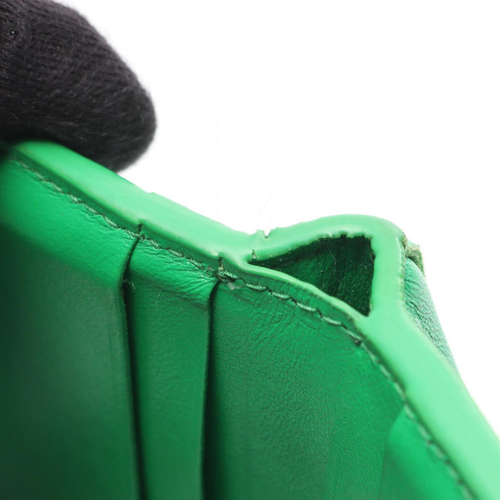Bottega Veneta Green Leather Wallet (Tri-Fold)