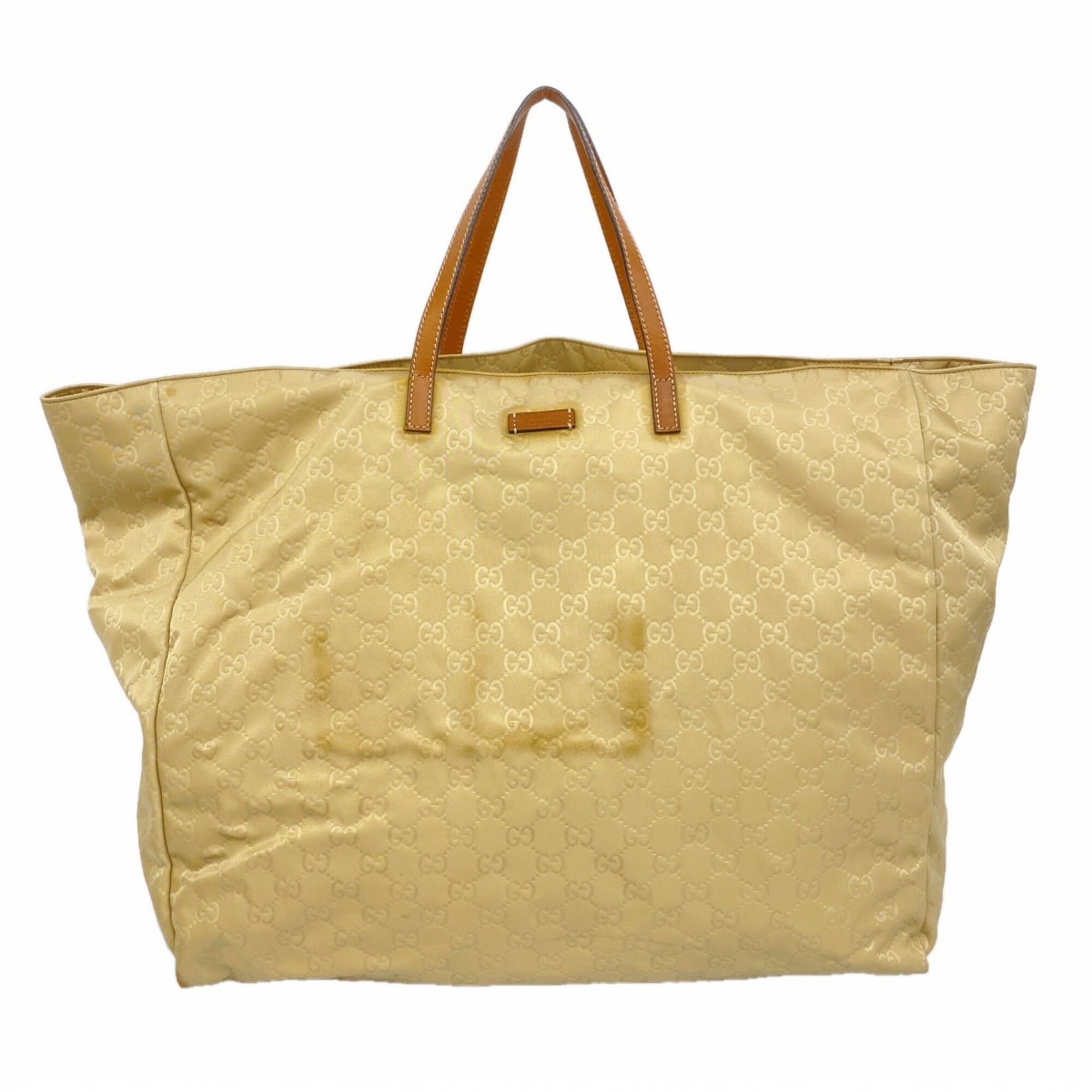 Gucci Beige Nylon Tote Bag (Pre-Owned)