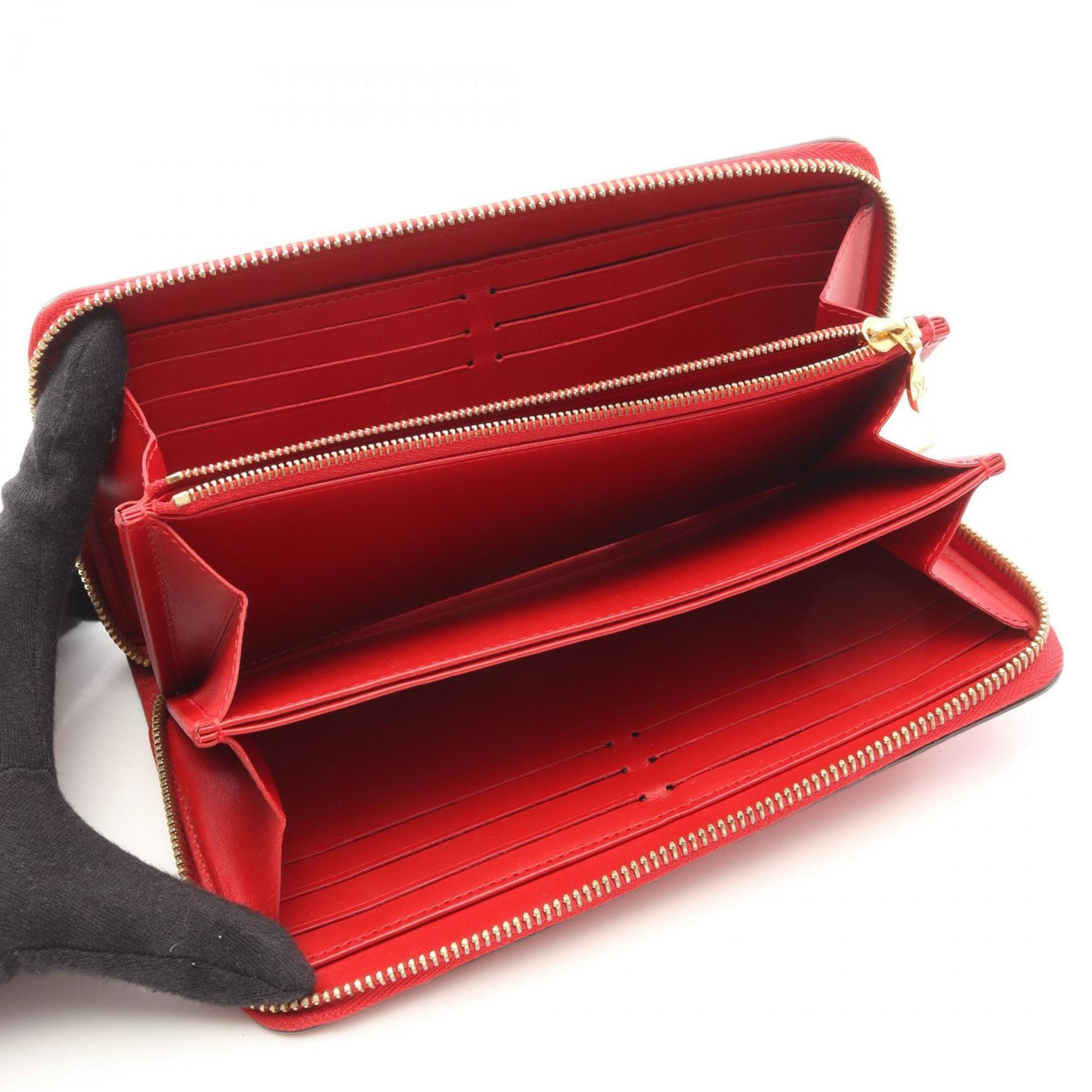 Louis Vuitton Cerise Red Color Vernis Leather Long Wallet
