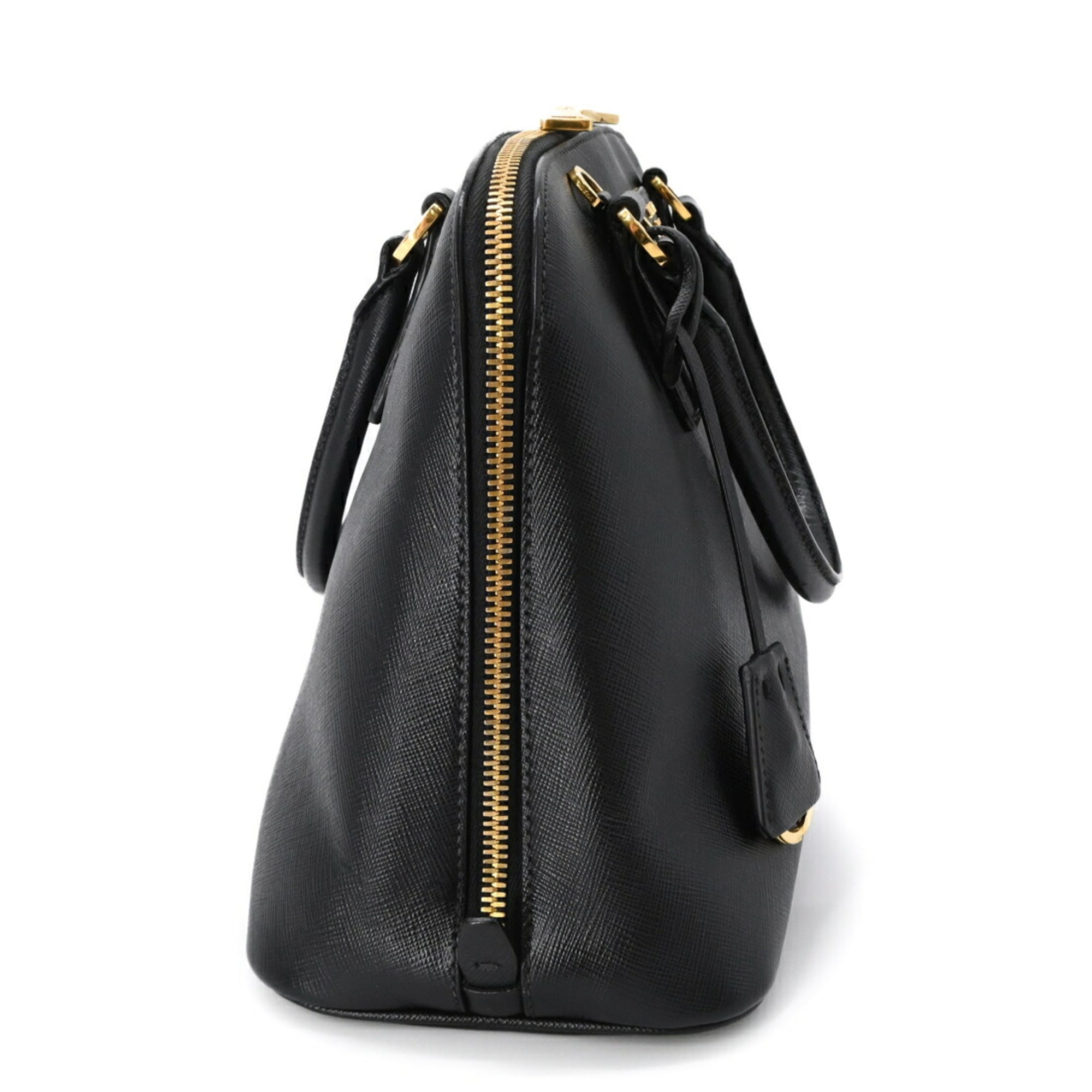 Prada Black Saffiano Triangle Handbag