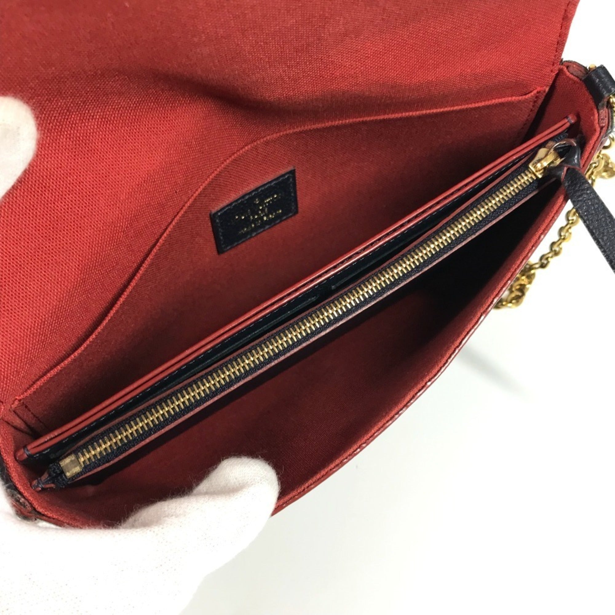 Louis Vuitton Navy Monogram Empreinte Chain/Shoulder Wallet