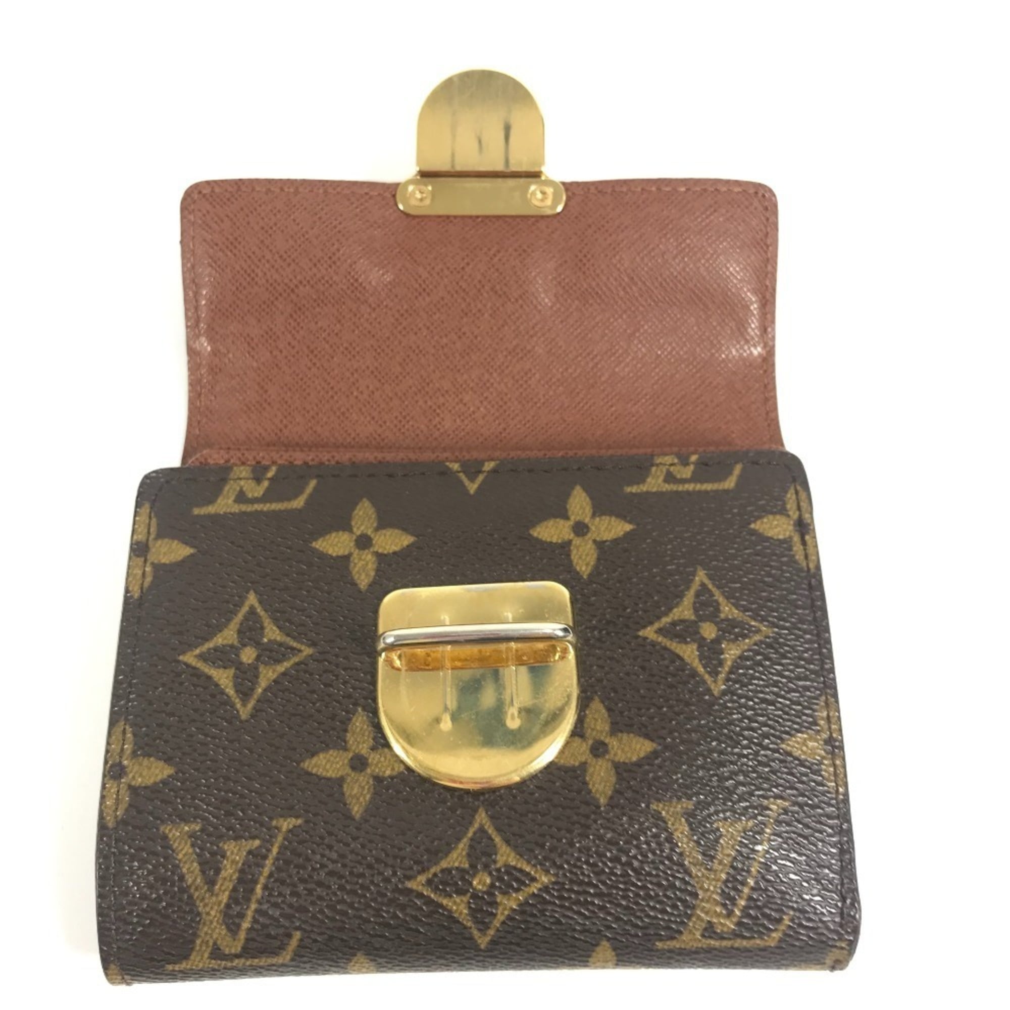 Louis Vuitton Monogram Brown Galle Monogram Monogram Long Bill Wallet (Tri-Fold)