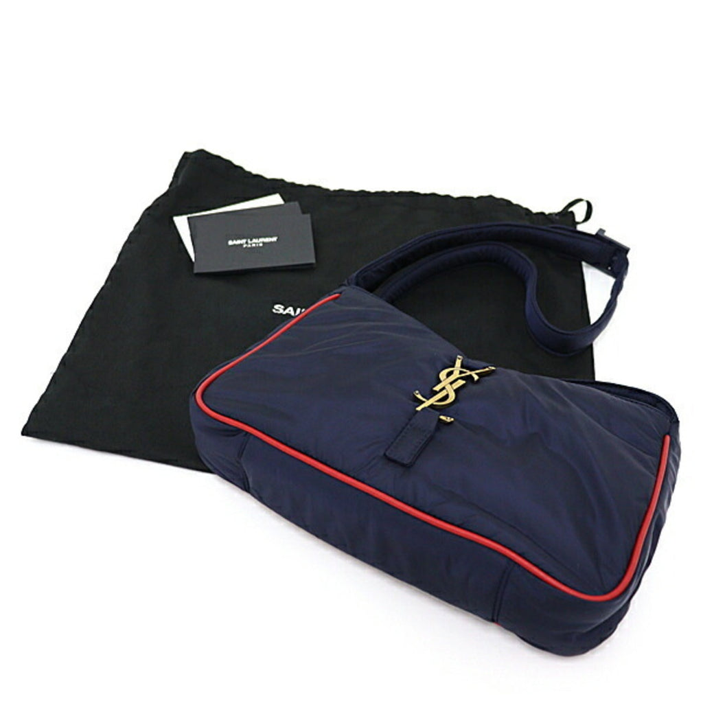 Saint Laurent Navy Red Color Leather Shoulder Bag (Pre-Owned)
