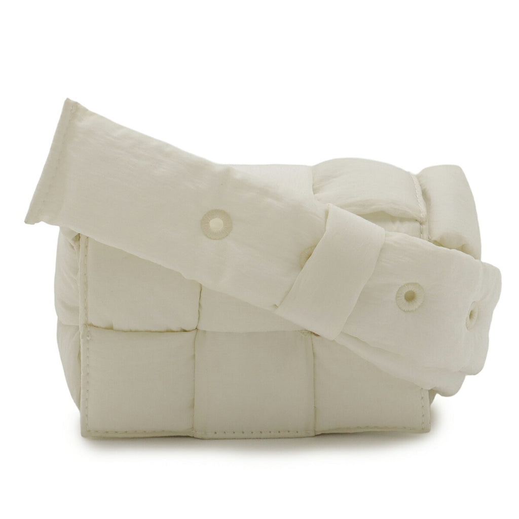 Bottega Veneta White Nylon Pochette Shoulder Bag