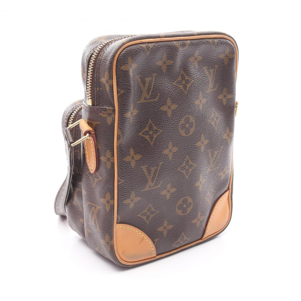 Louis Vuitton Brown Coated Canvas Leather Shoulder Bag