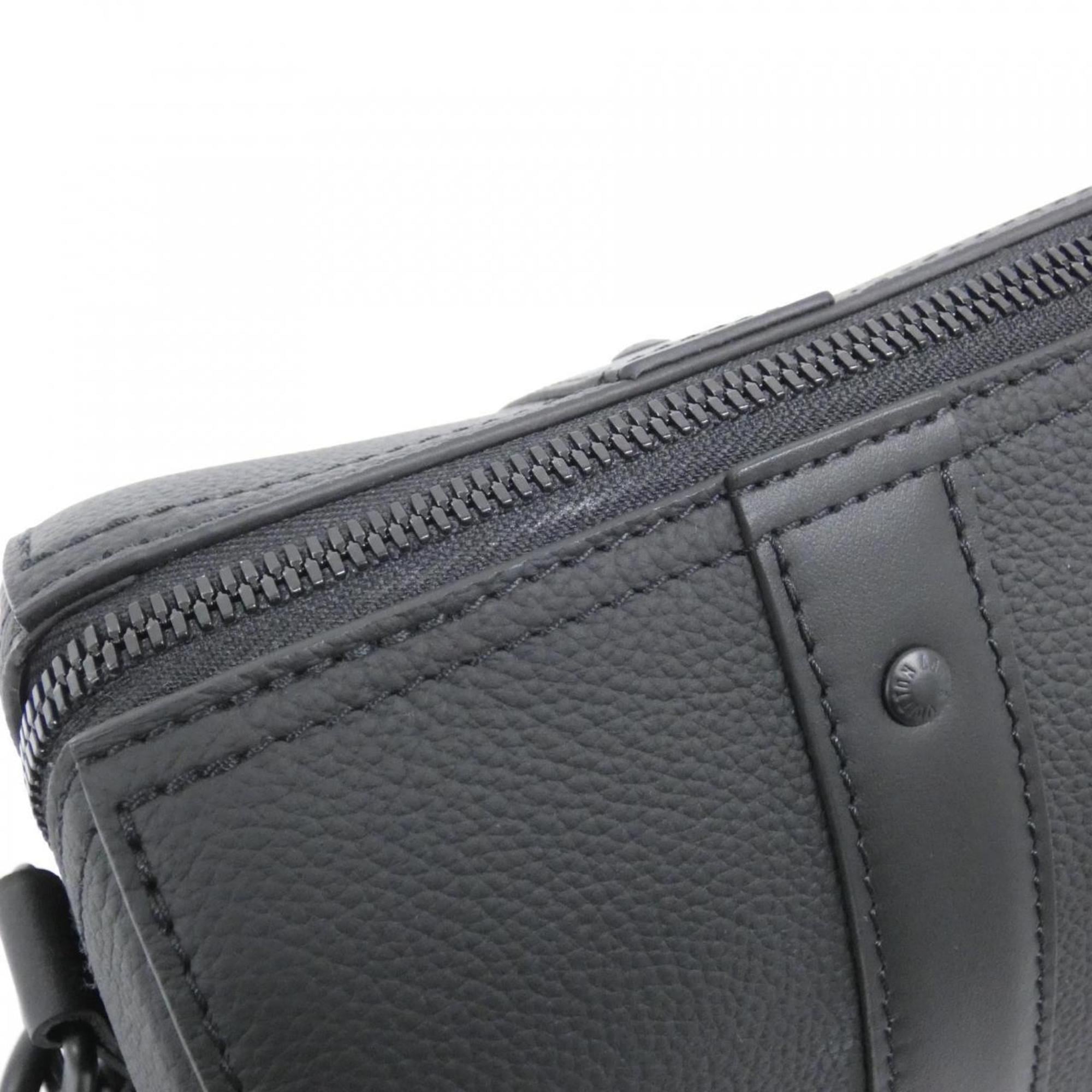Louis Vuitton Black Leather Shoulder Bag