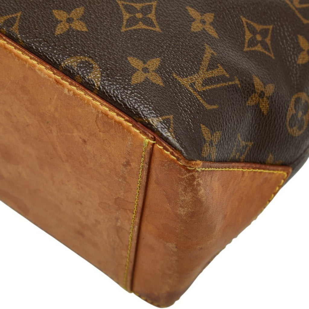 Louis Vuitton Brown Pvc Leather Shoulder Bag Tote Bag