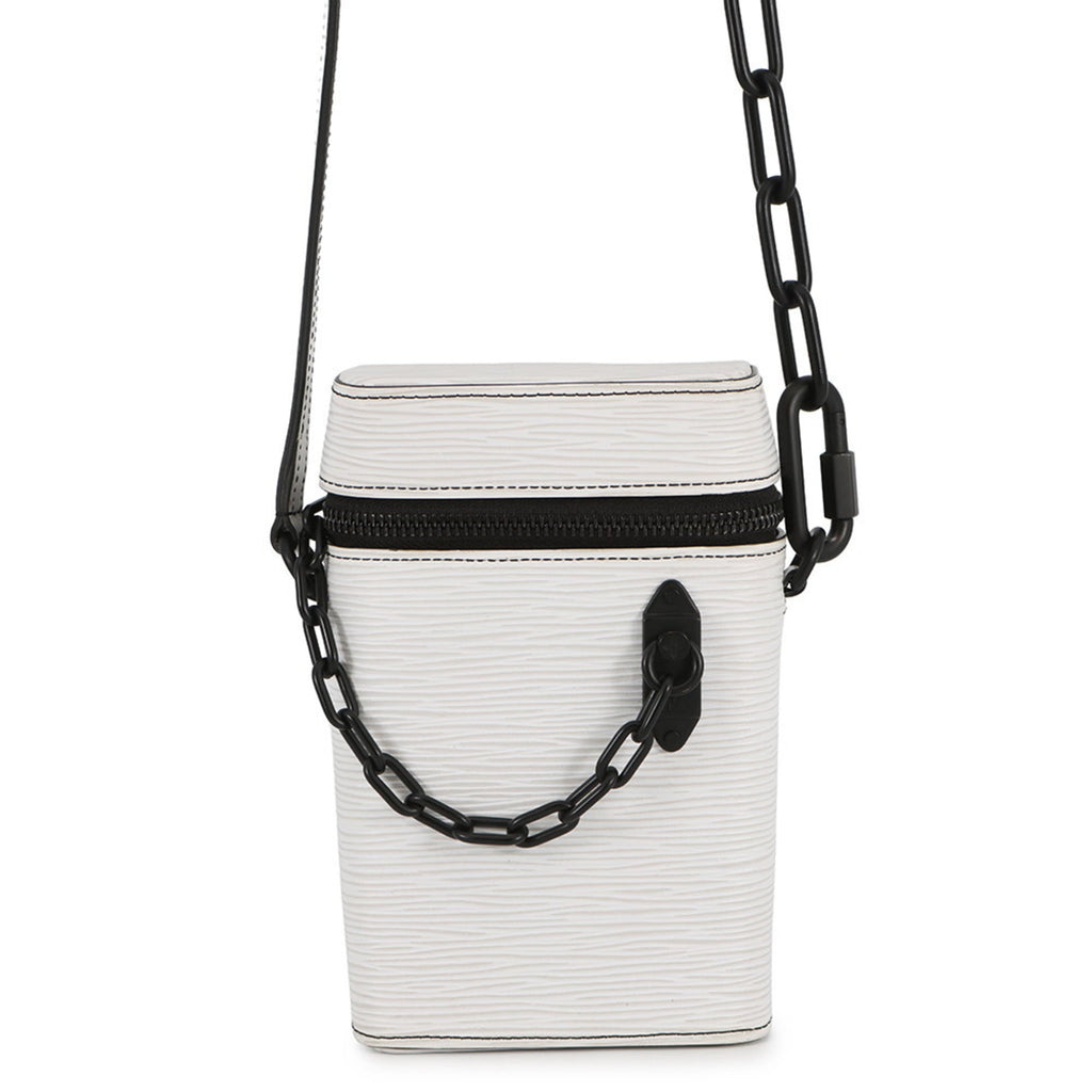Louis Vuitton Epi Black Blanc White Epi Leather Shoulder Bag