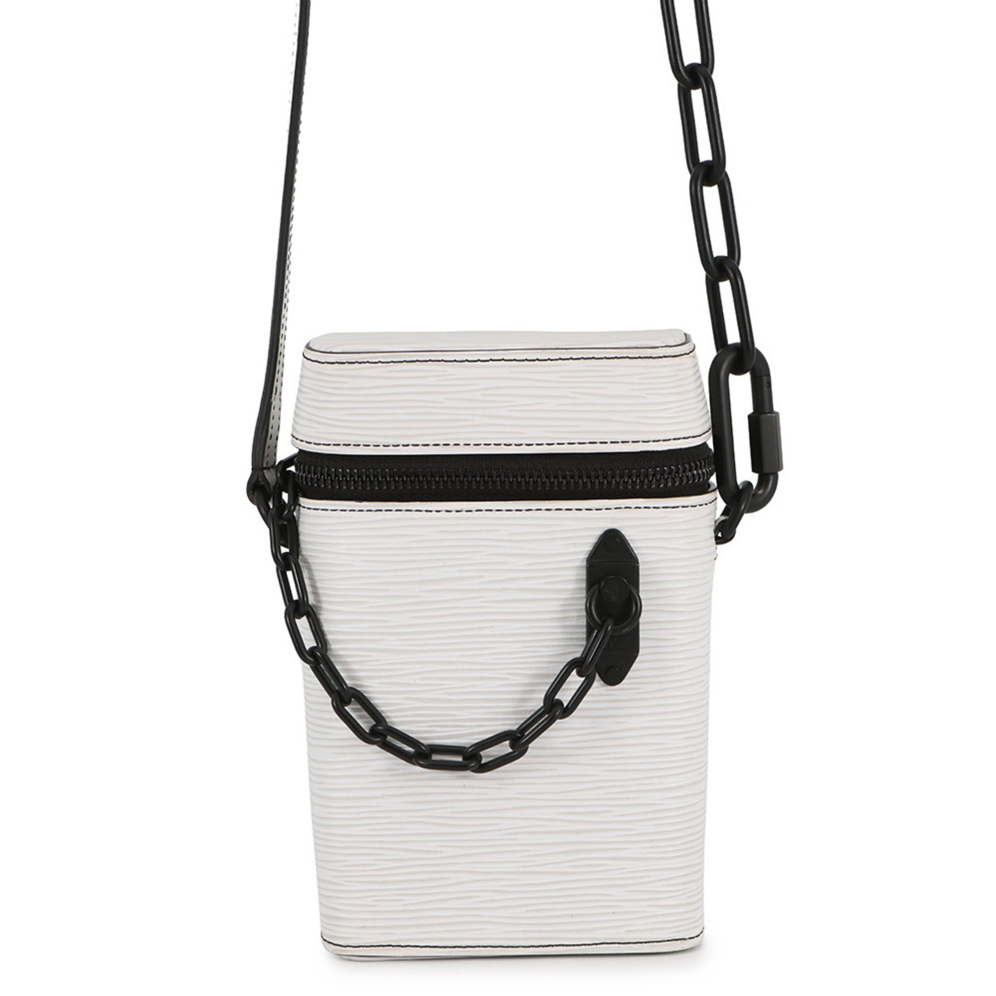 Louis Vuitton Epi Black Blanc White Epi Leather Shoulder Bag