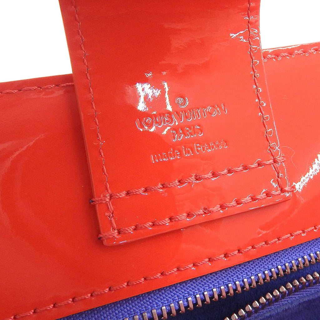Louis Vuitton Blue Red Color Vernis Leather Tote Bag