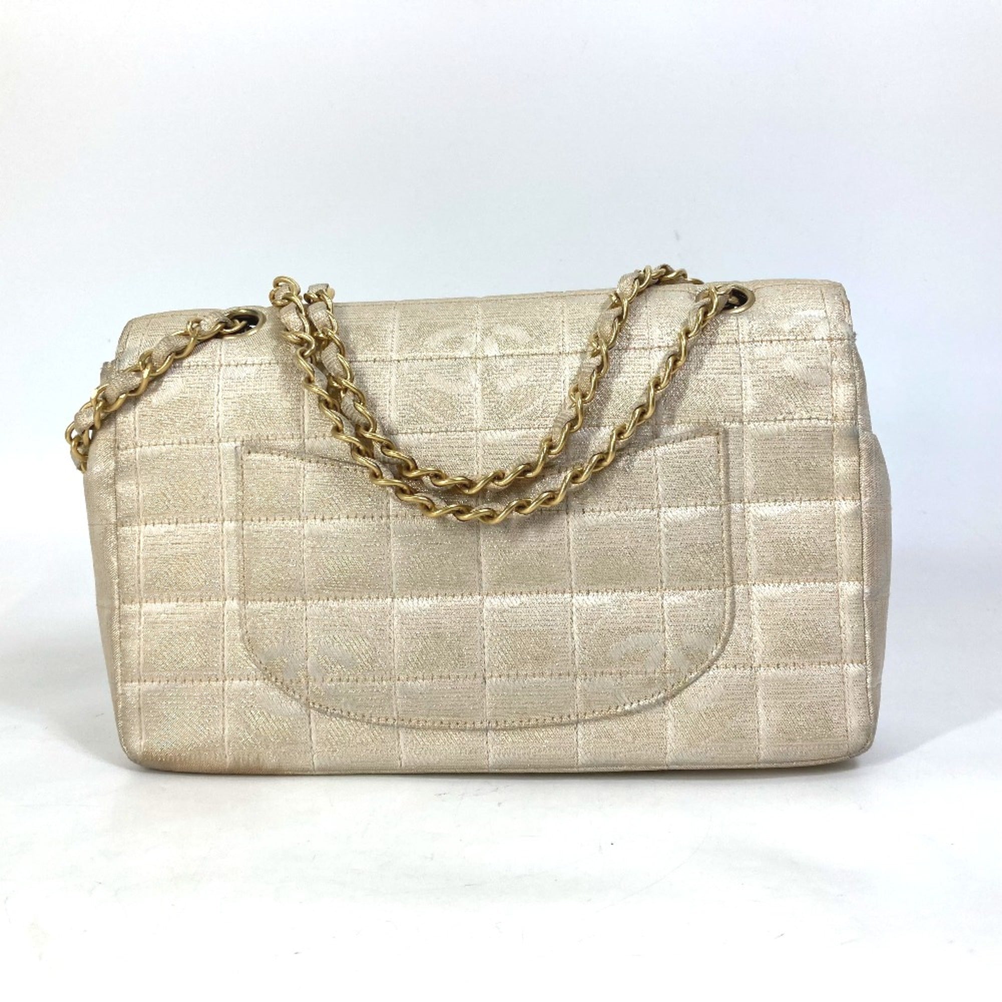 Chanel Beige Cloth Shoulder Bag
