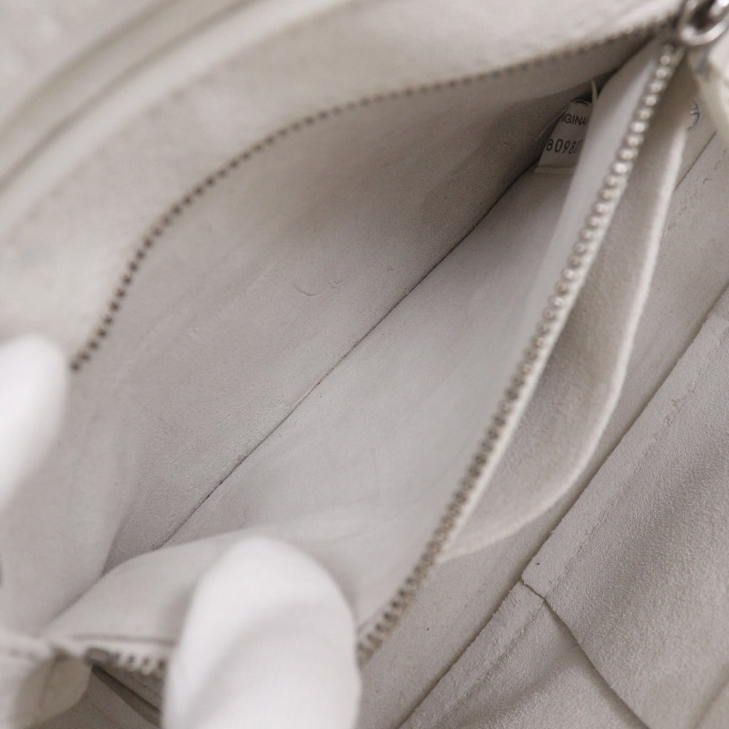 Bottega Veneta White Leather Handbag