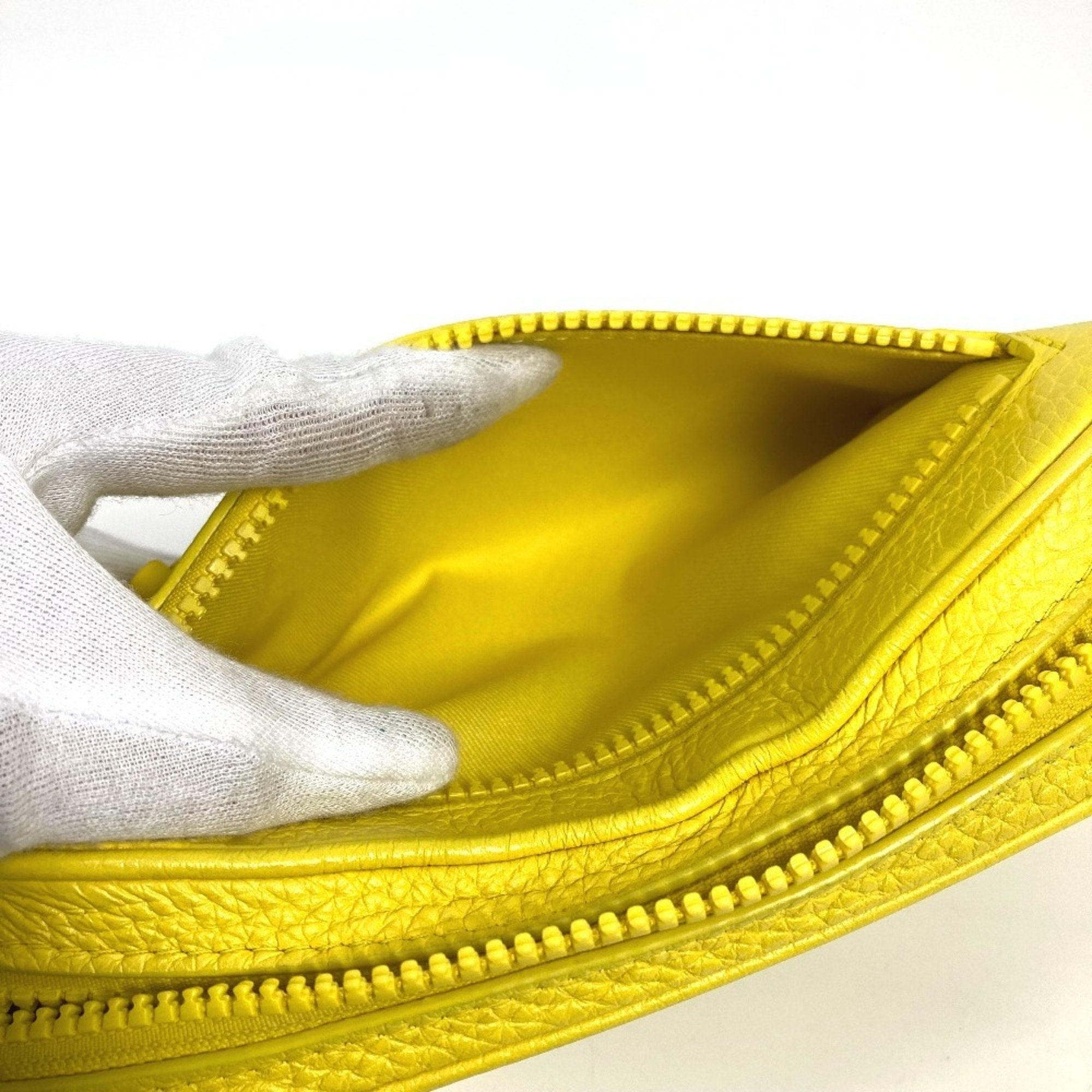 Louis Vuitton Yellow Leather Clutch Bag