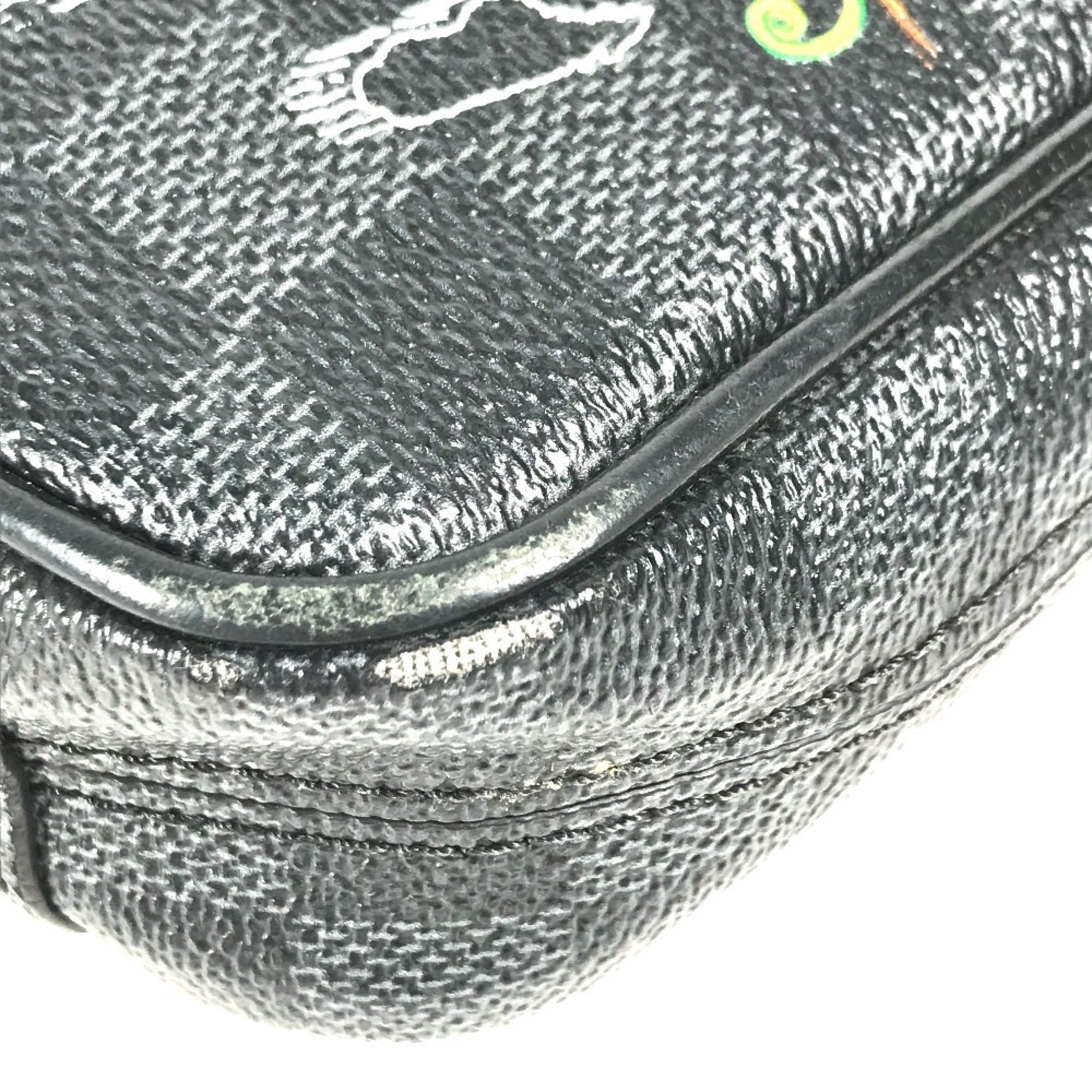 Louis Vuitton Black Damier Graphite Pochette Shoulder Bag