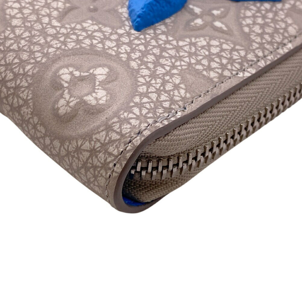 Louis Vuitton Taurillon Blue Gray Leather Wallet