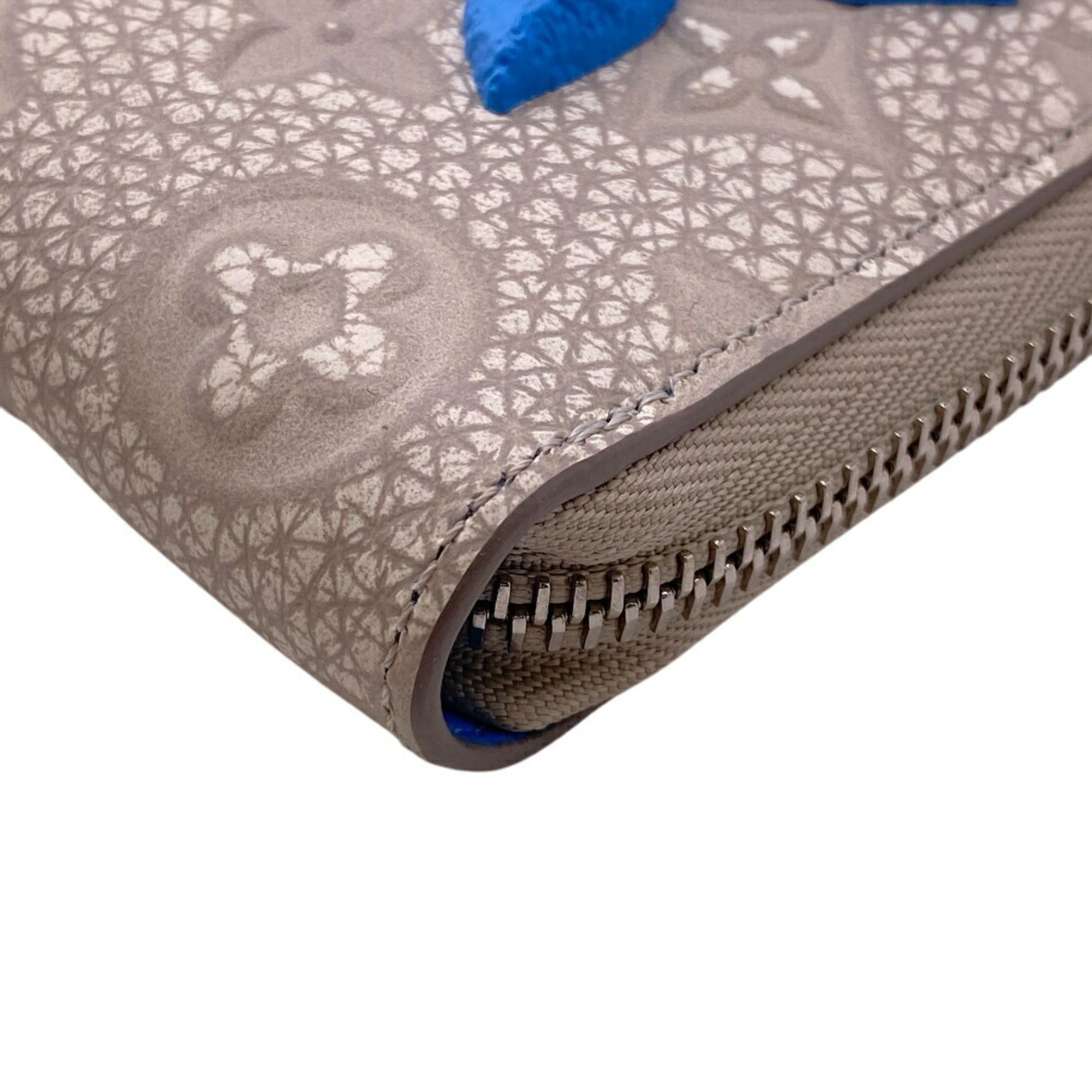 Louis Vuitton Taurillon Blue Gray Leather Wallet