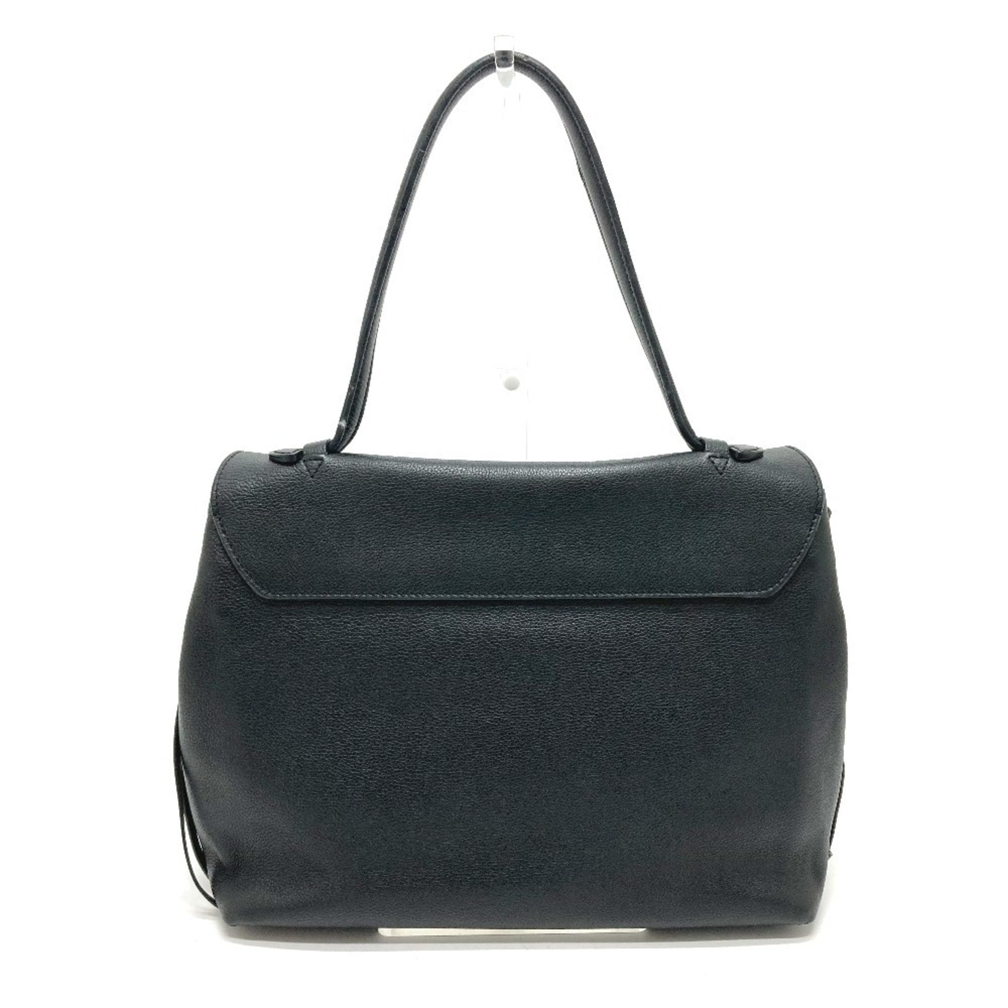 Louis Vuitton Black Leather Handbag Shoulder Bag