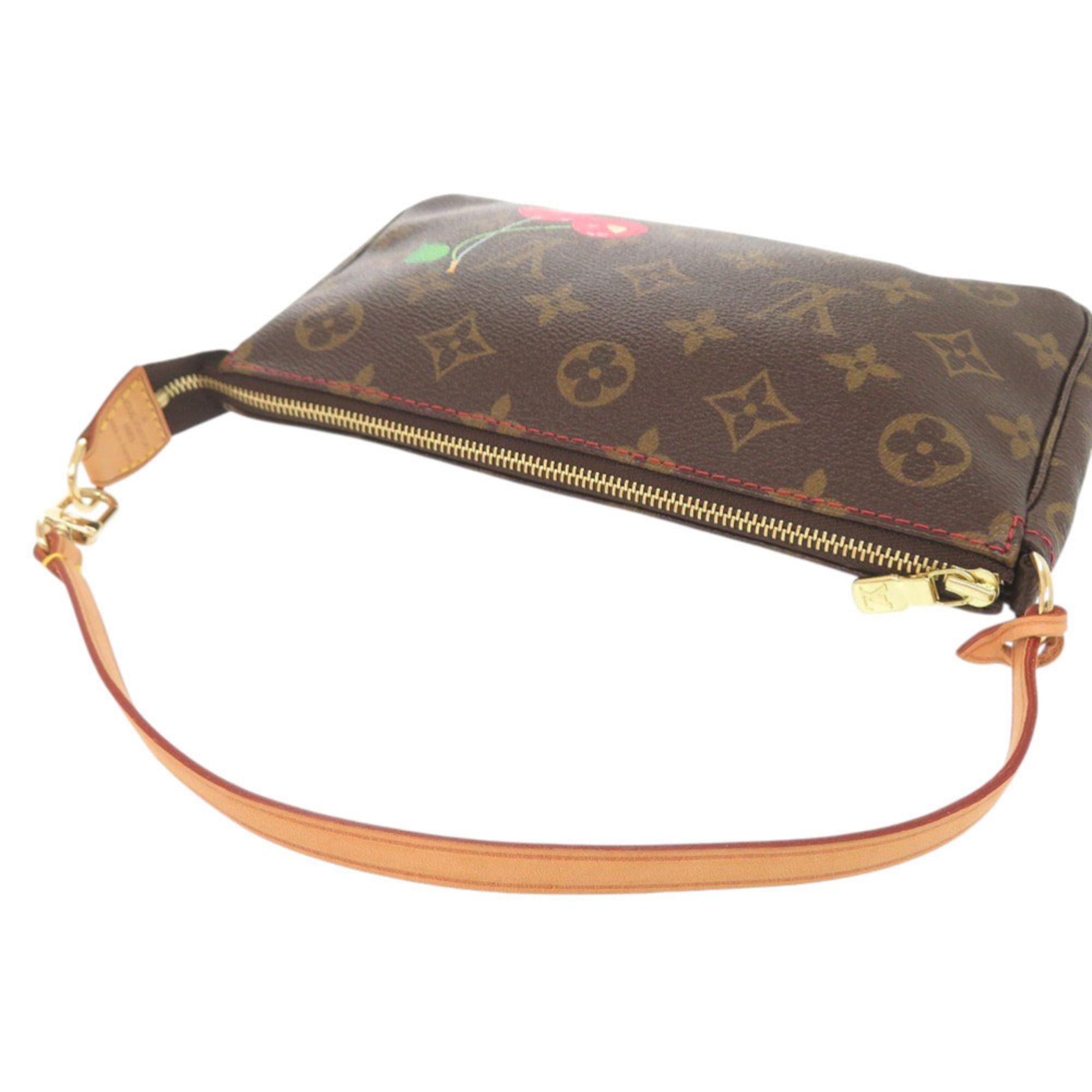 Louis Vuitton Brown Monogram Cherry Monogram Canvas Pochette Pouch