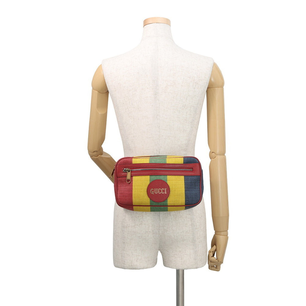 Gucci Multi-Color Red Color Canvas Fanny Pack Handbag (Pre-Owned)