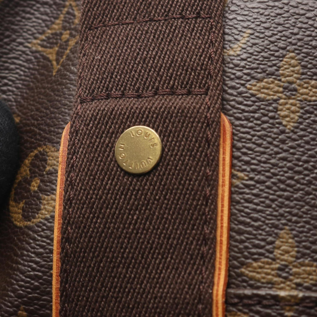 Louis Vuitton Brown Monogram Coated Canvas Leather Tote Bag