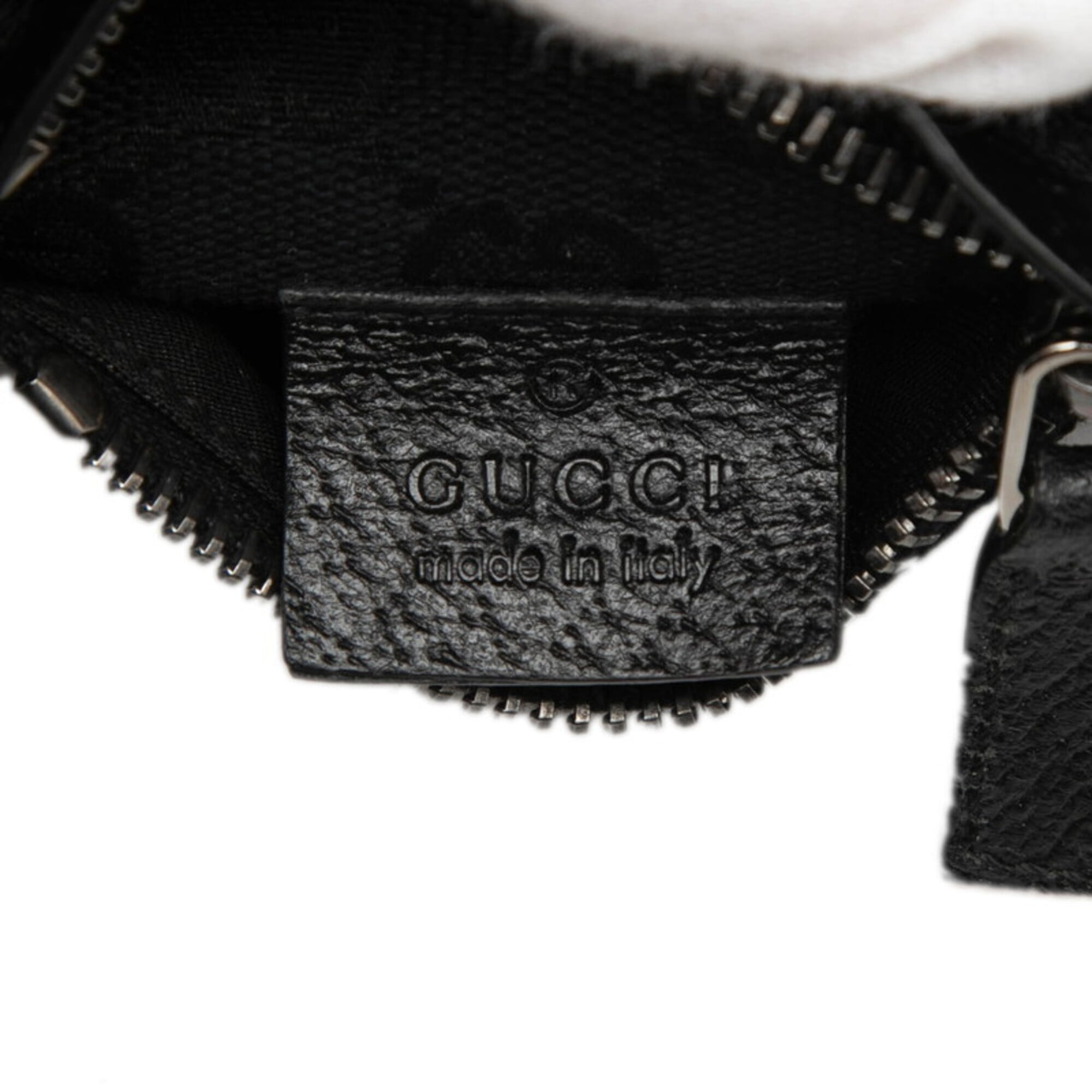 Gucci Gg Canvas Black Gg Canvas Leather Fanny Pack Sling Bag (Pre-Owned)